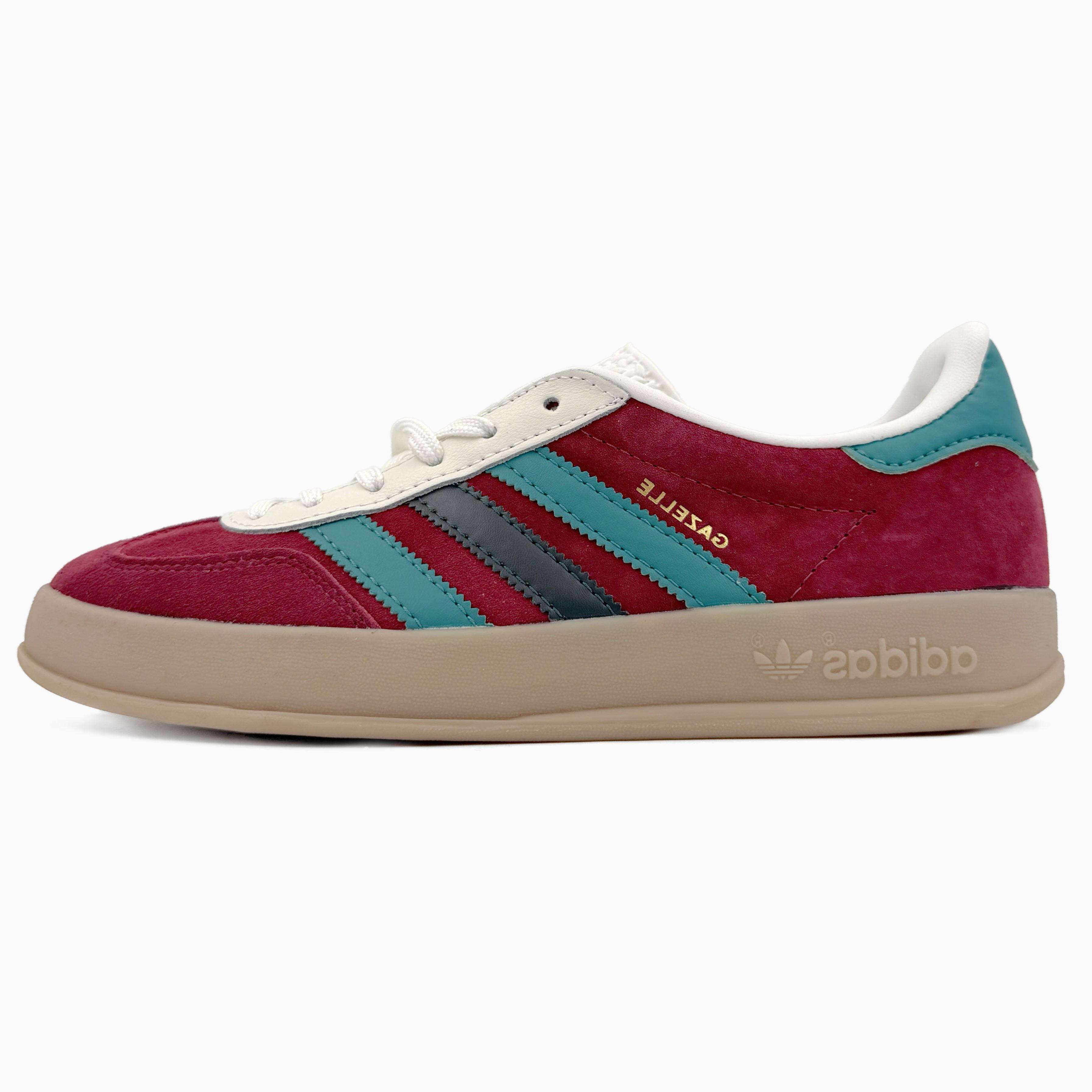 Adidas Gazelle Indoor Burgundy Teal Cream