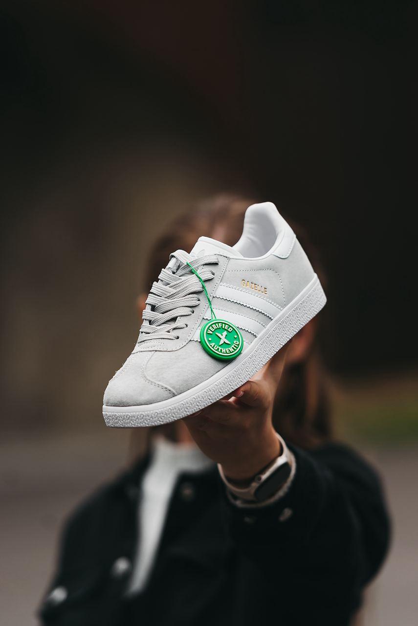 Adidas Gazelle Grey White Gum - изображение 2