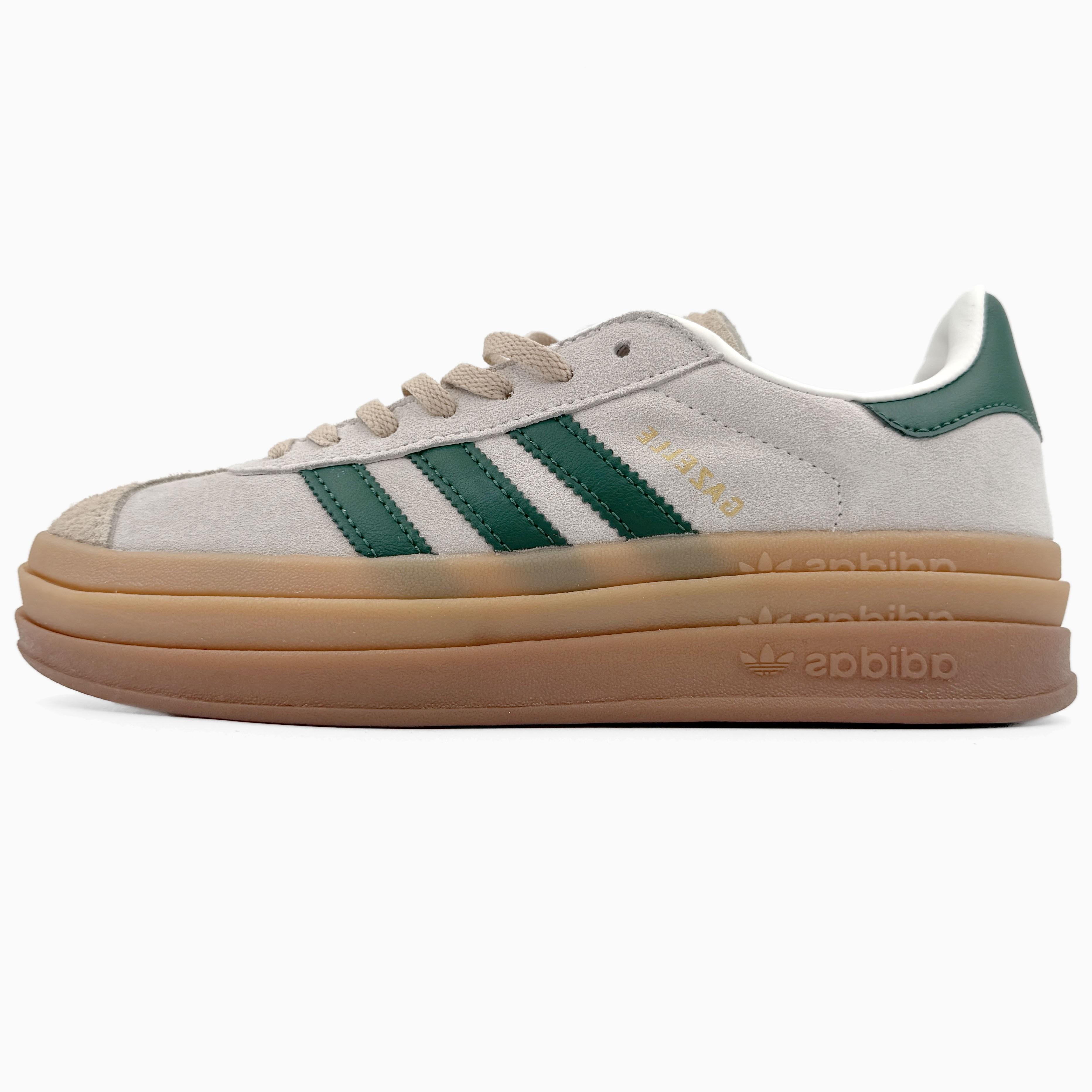 Adidas Gazelle Bold Beige Green Gum