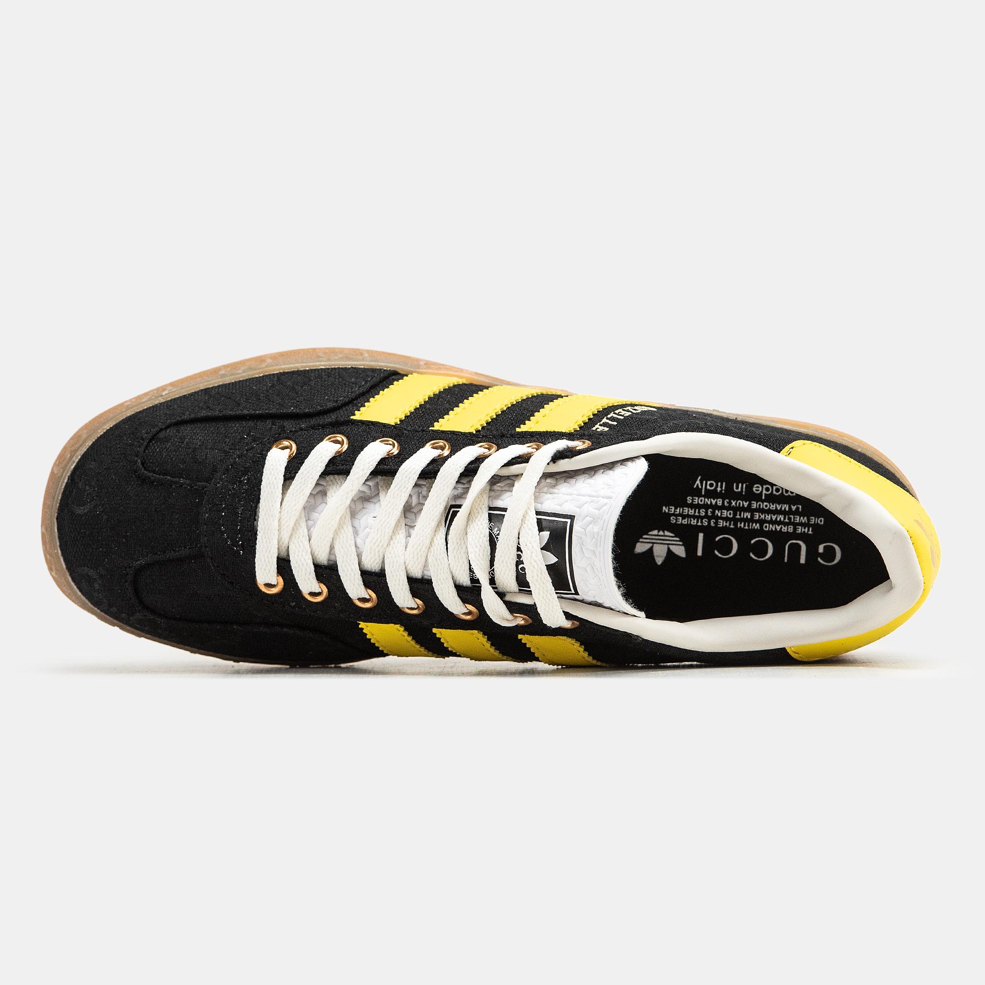Adidas Gazelle x Gucci "Black Yellow Gum" - изображение 4