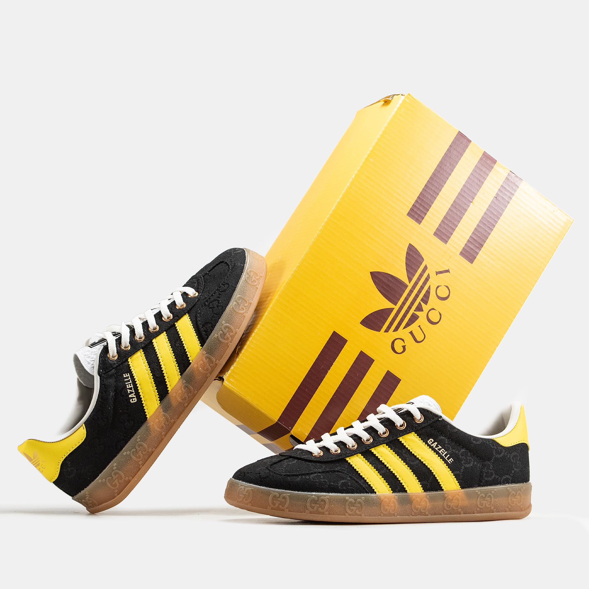 Adidas Gazelle x Gucci "Black Yellow Gum" - изображение 5
