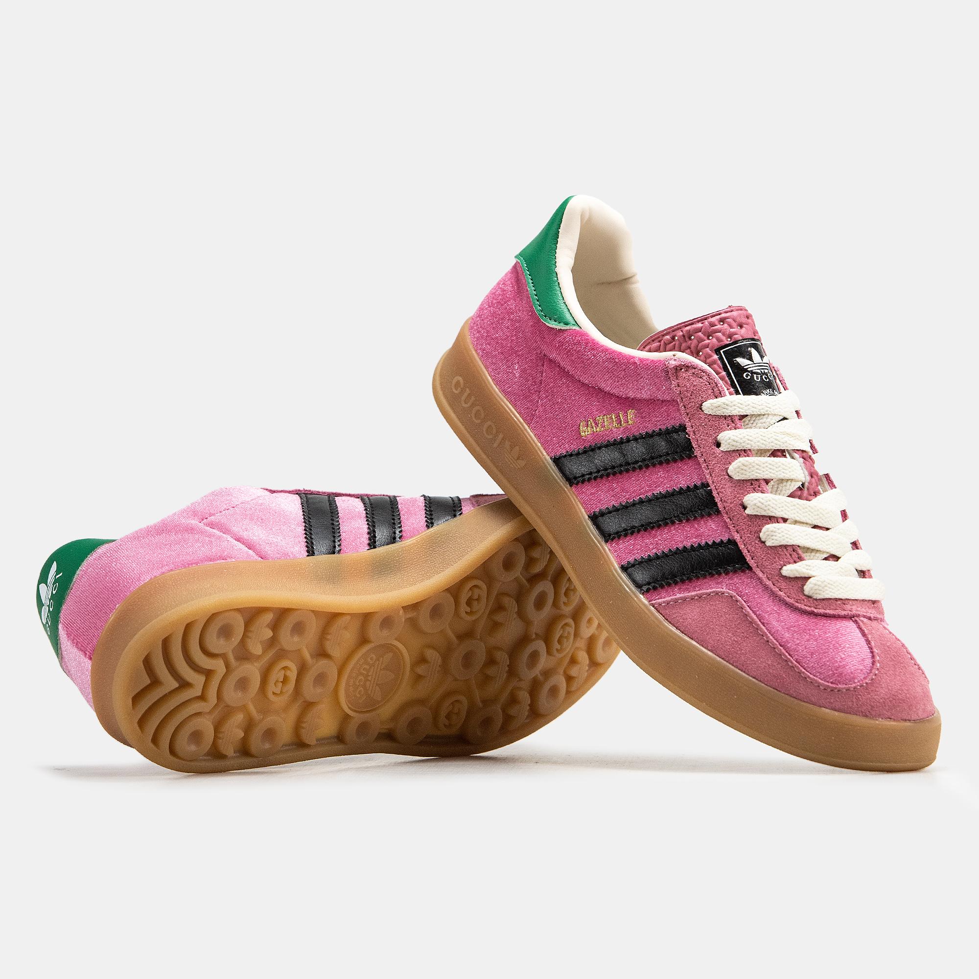 Adidas Gazelle x Gucci "Pink Green Gum" - изображение 1