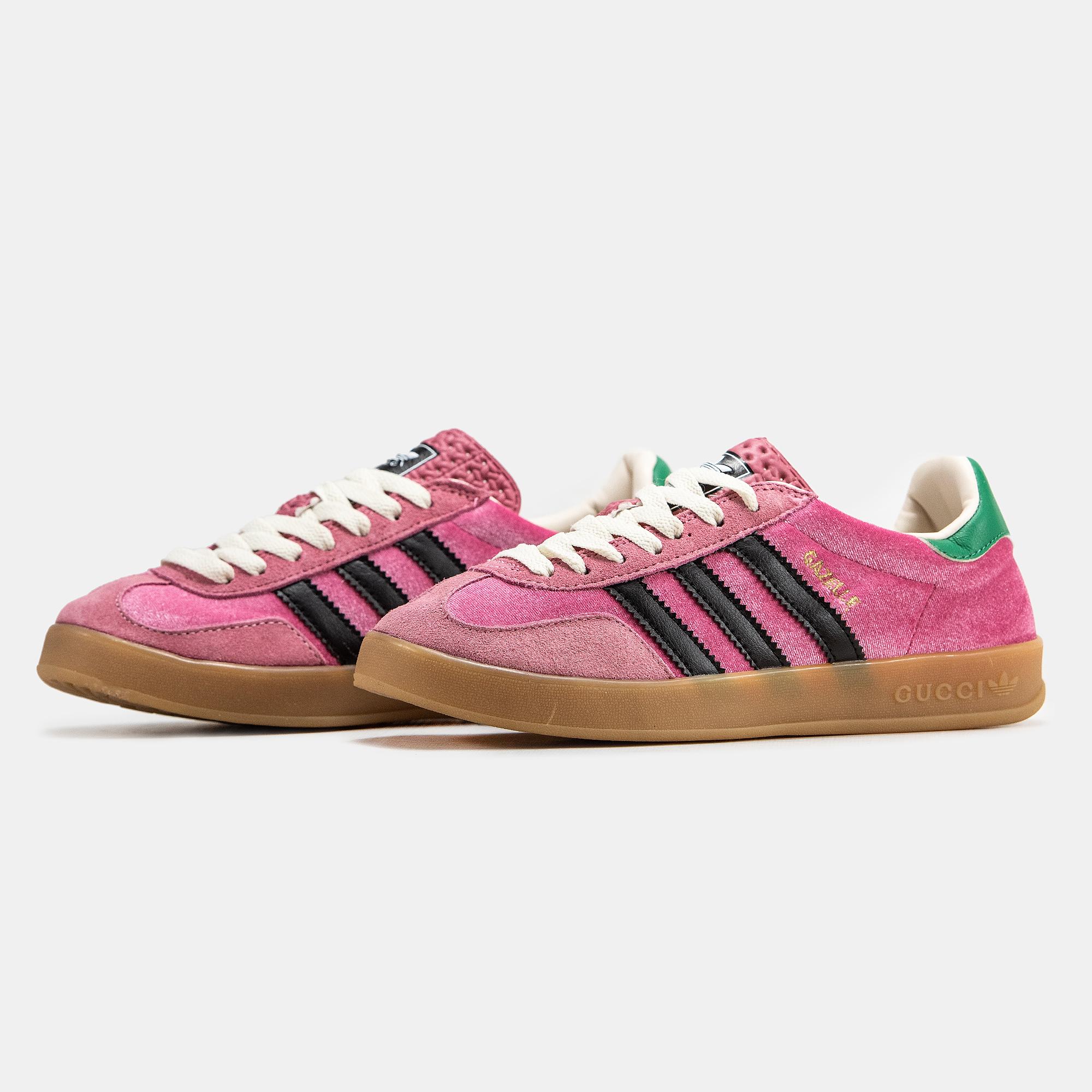 Adidas Gazelle x Gucci "Pink Green Gum" - изображение 4