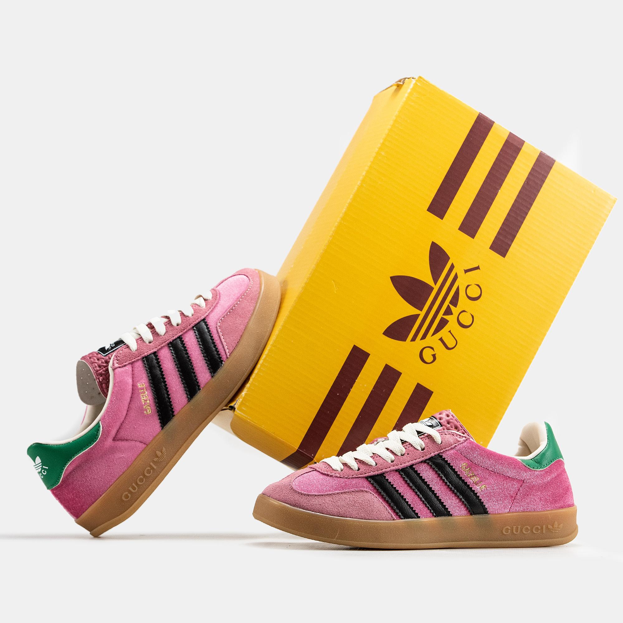 Adidas Gazelle x Gucci "Pink Green Gum" - изображение 5