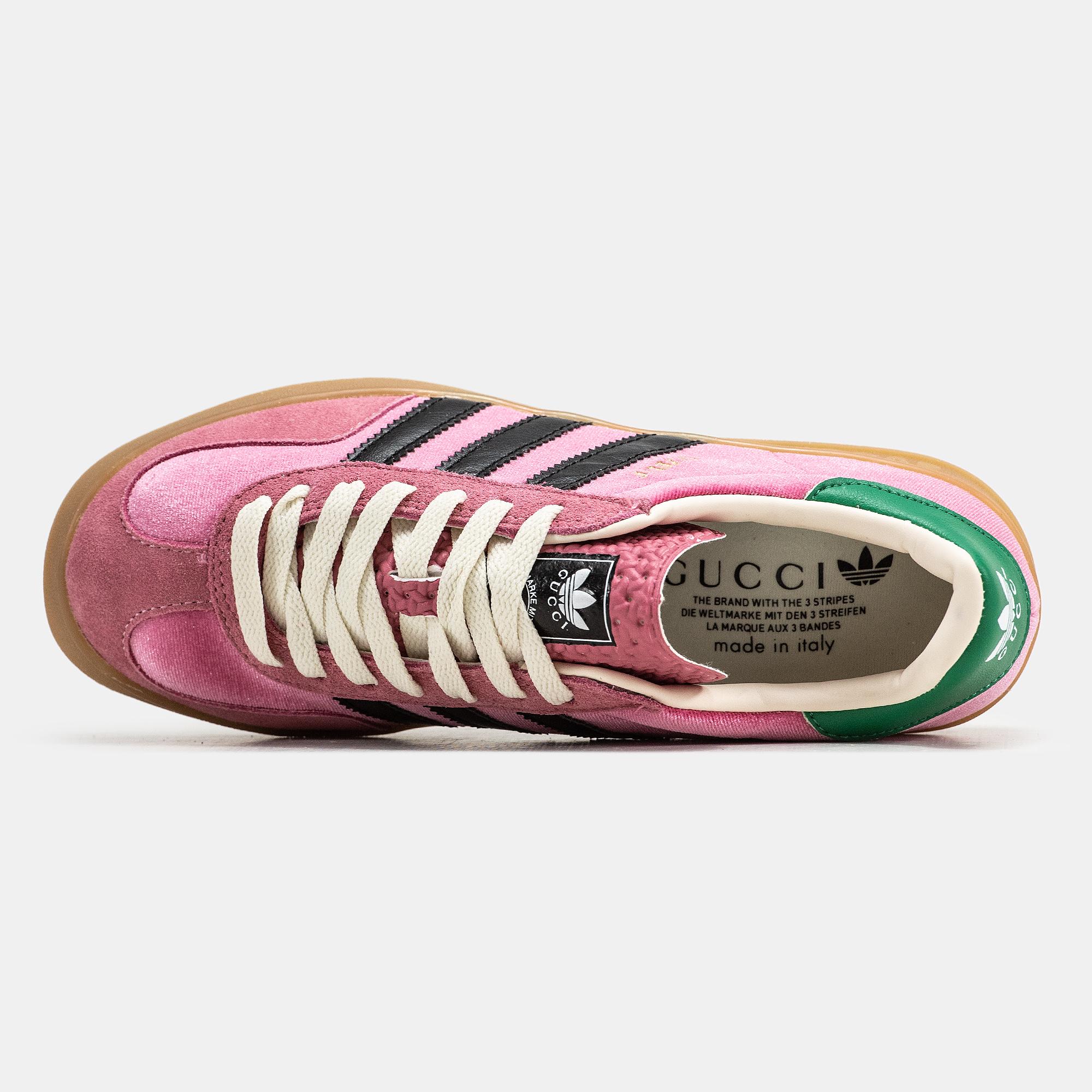 Adidas Gazelle x Gucci "Pink Green Gum" - изображение 7