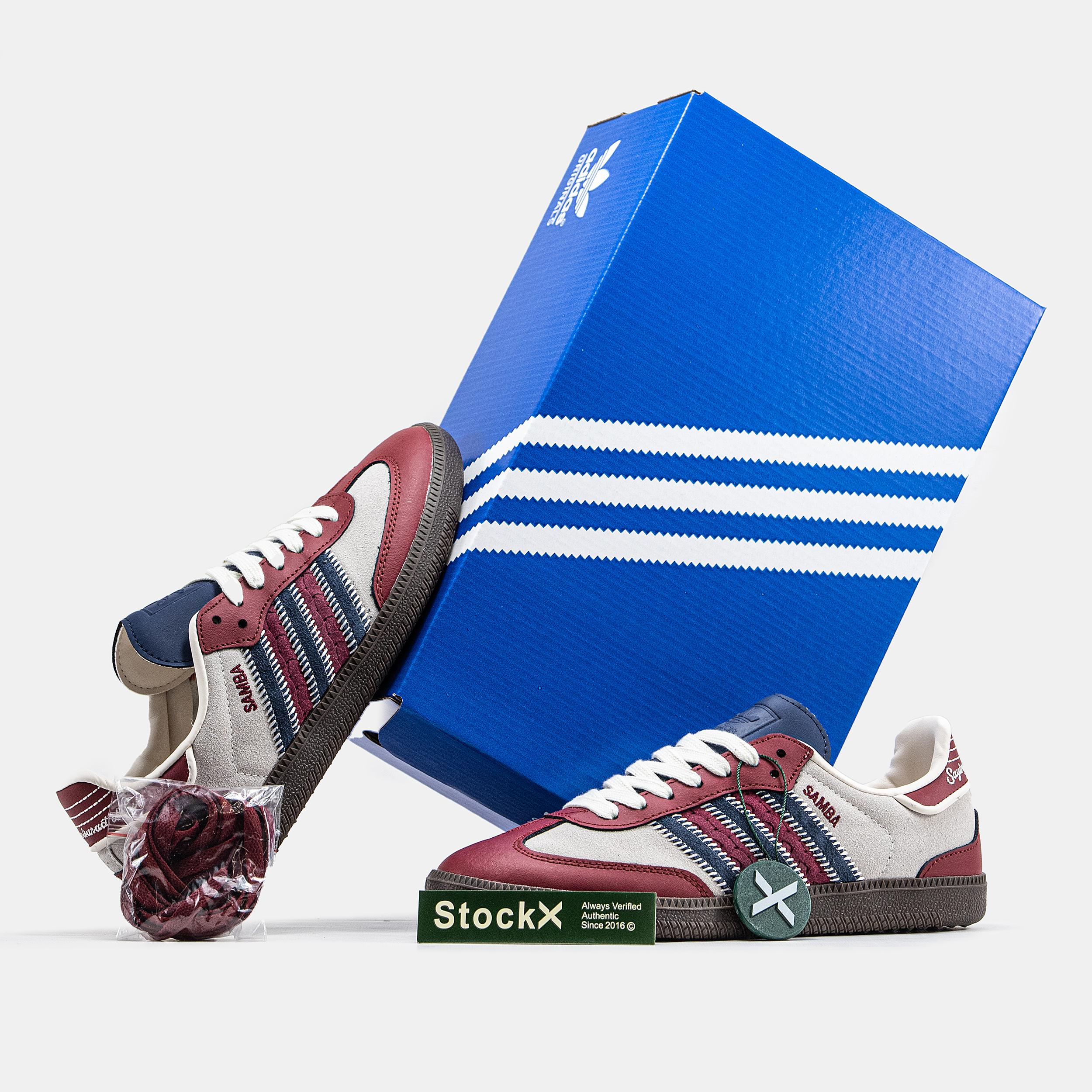 Adidas Samba Team "Collegiate Burgundy Navy" - изображение 3