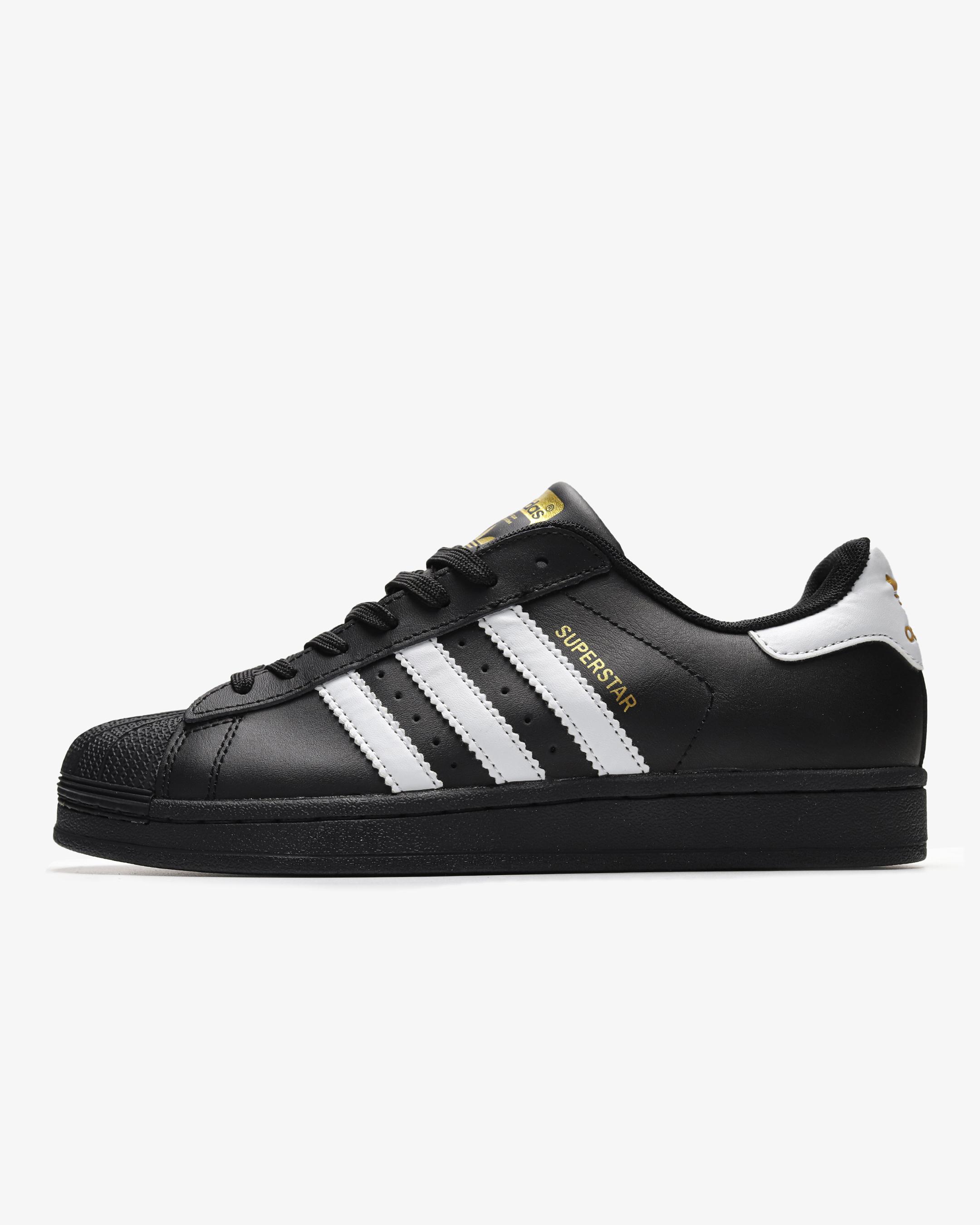 Adidas Superstar Core Black White Gold