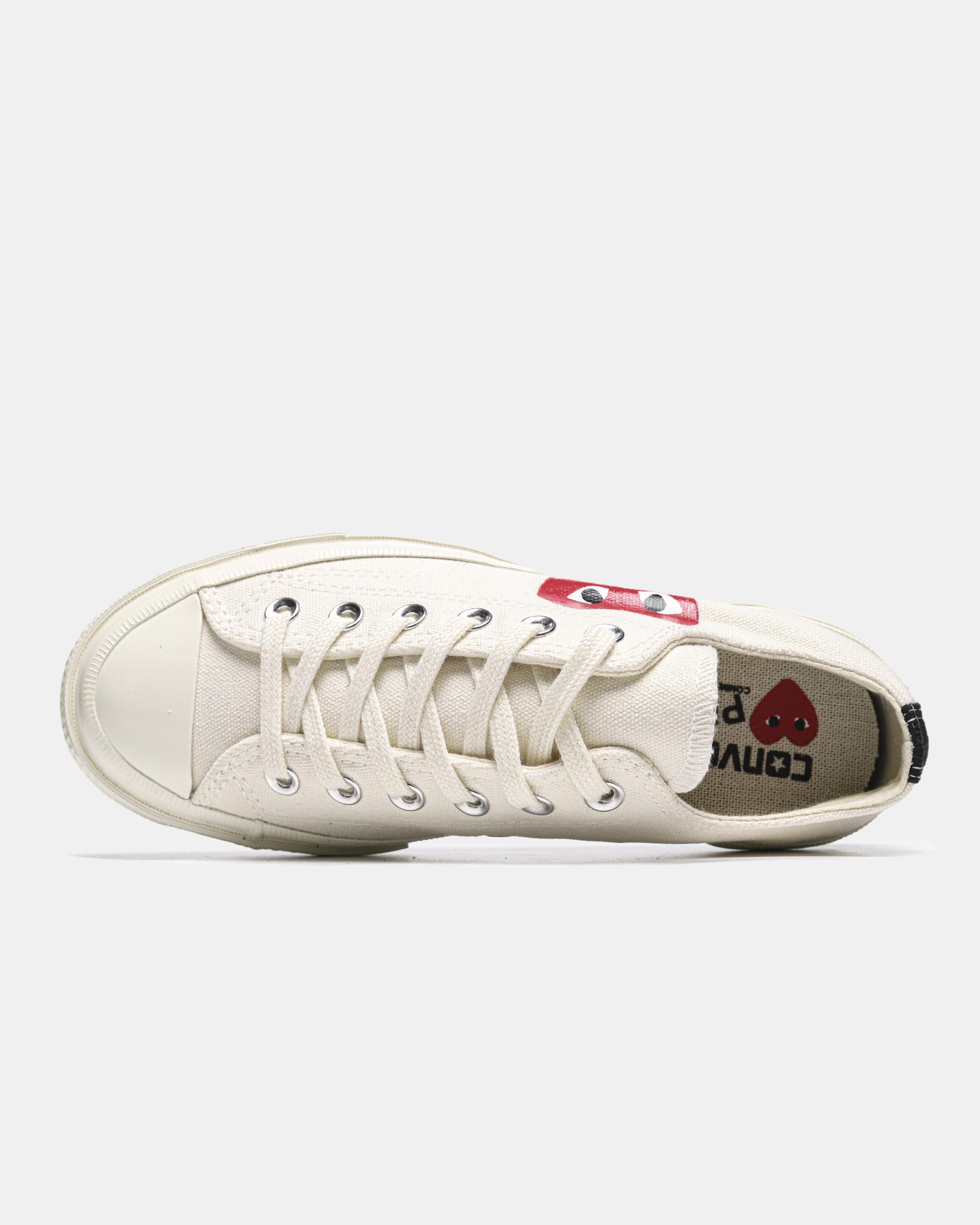 Converse Chuck 70 x Comme des Garçons PLAY Low Egret Red Heart - изображение 1
