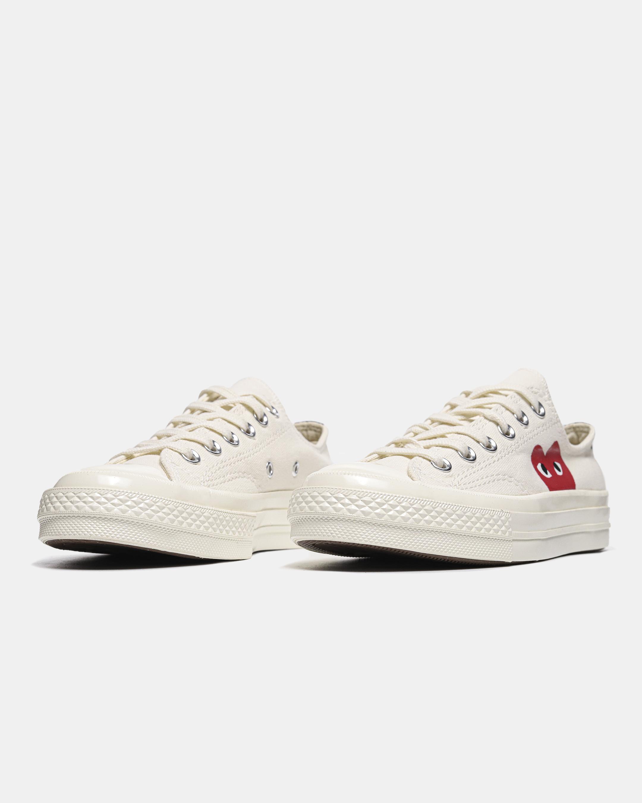 Converse Chuck 70 x Comme des Garçons PLAY Low Egret Red Heart - изображение 4