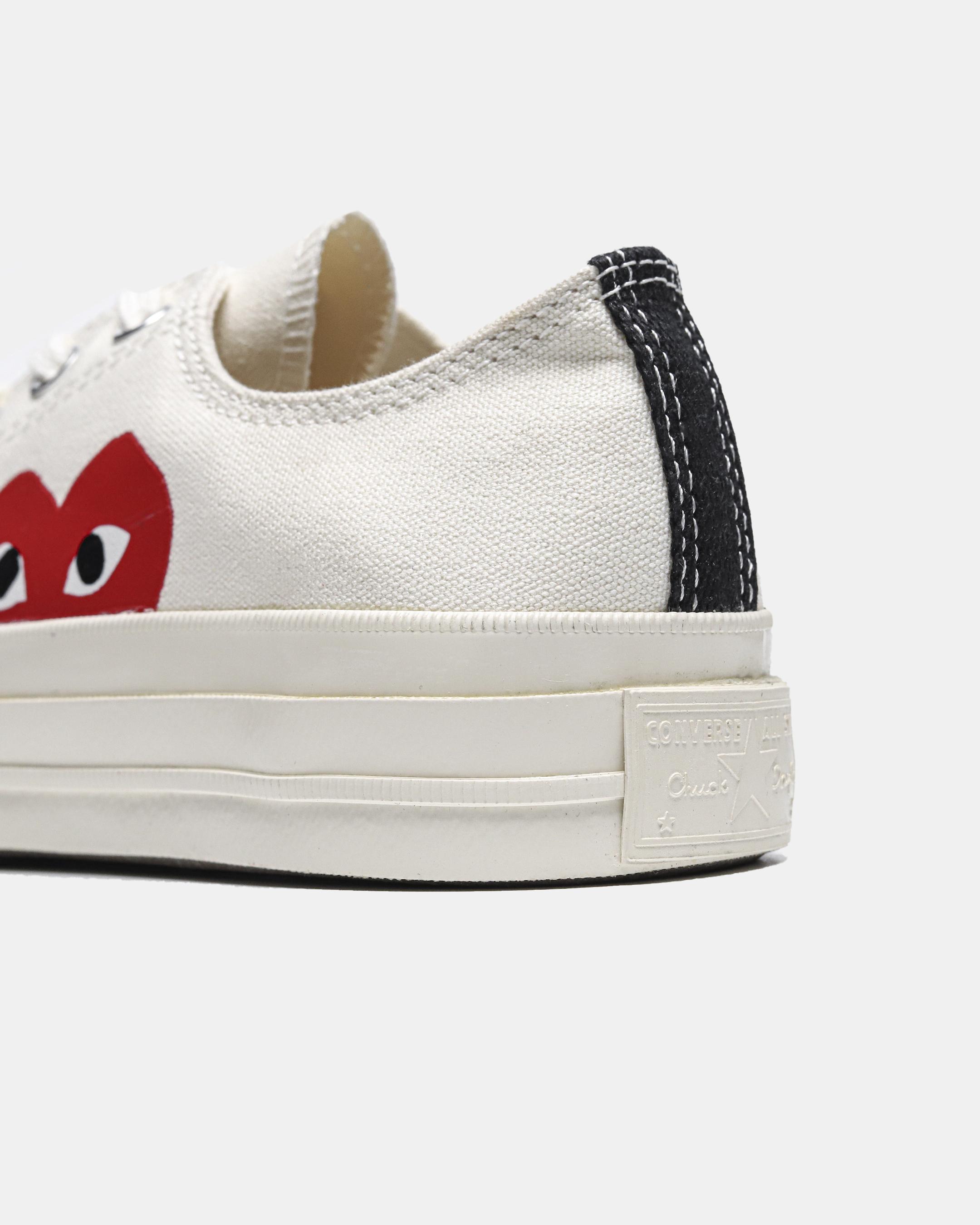 Converse Chuck 70 x Comme des Garçons PLAY Low Egret Red Heart - изображение 7