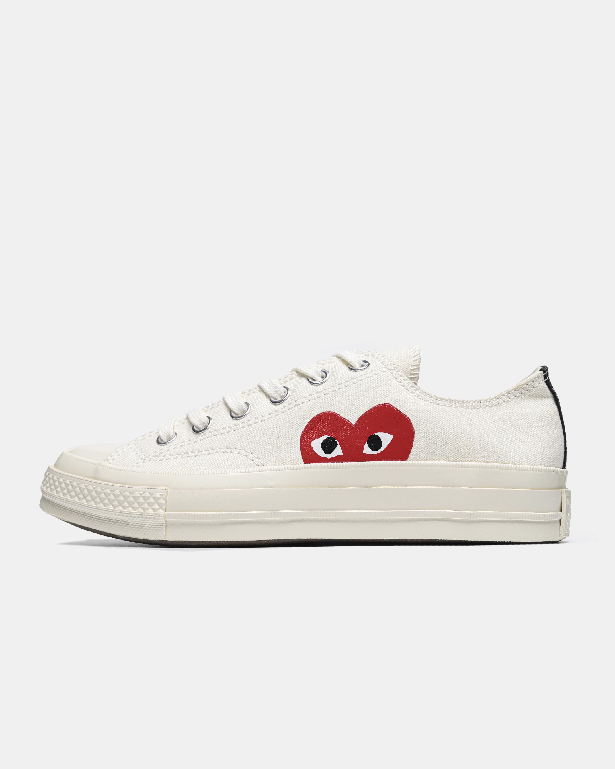 Converse Chuck 70 x Comme des Garçons PLAY Low Egret Red Heart