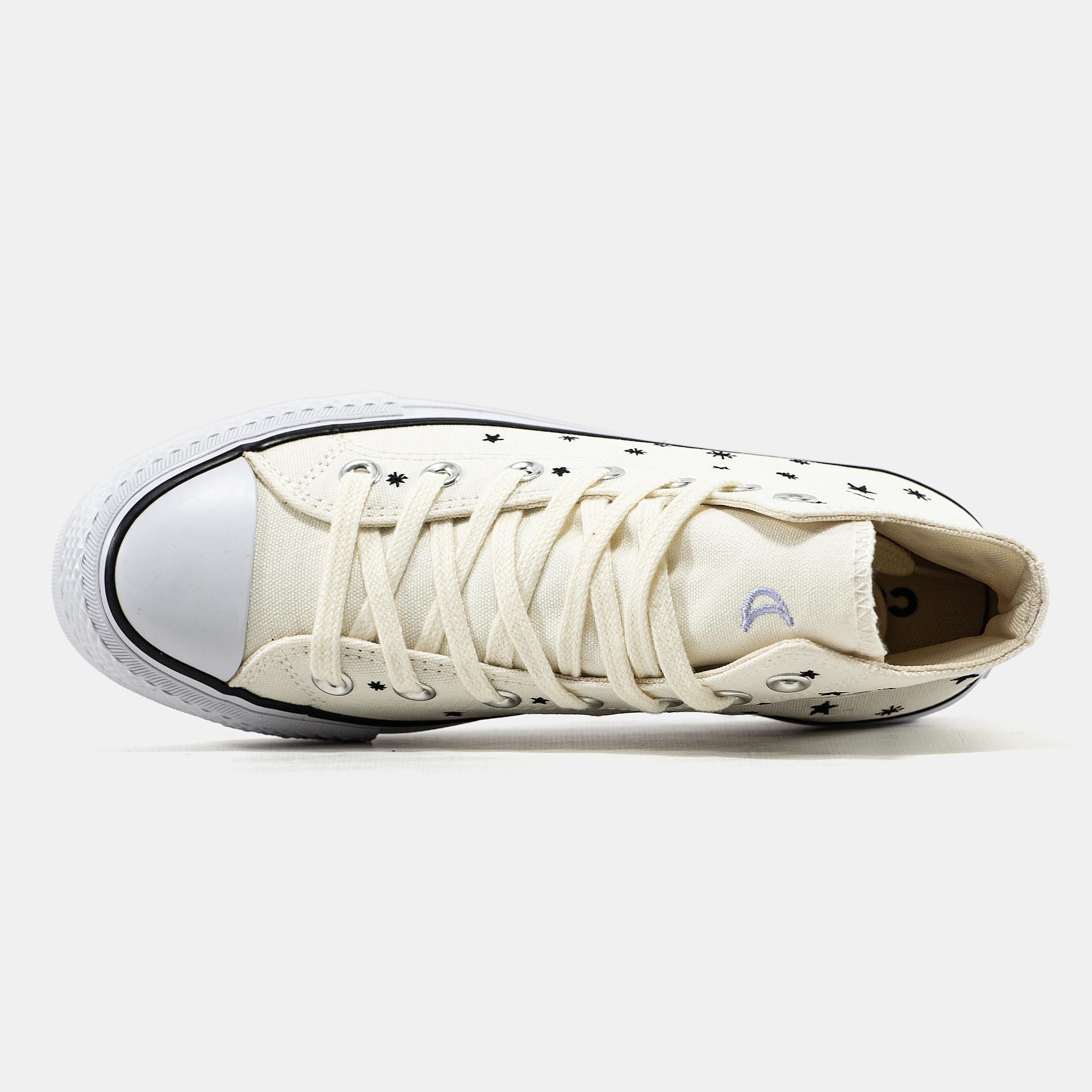Converse Chuck Taylor All-Star Platform Egret Black Stars - изображение 3
