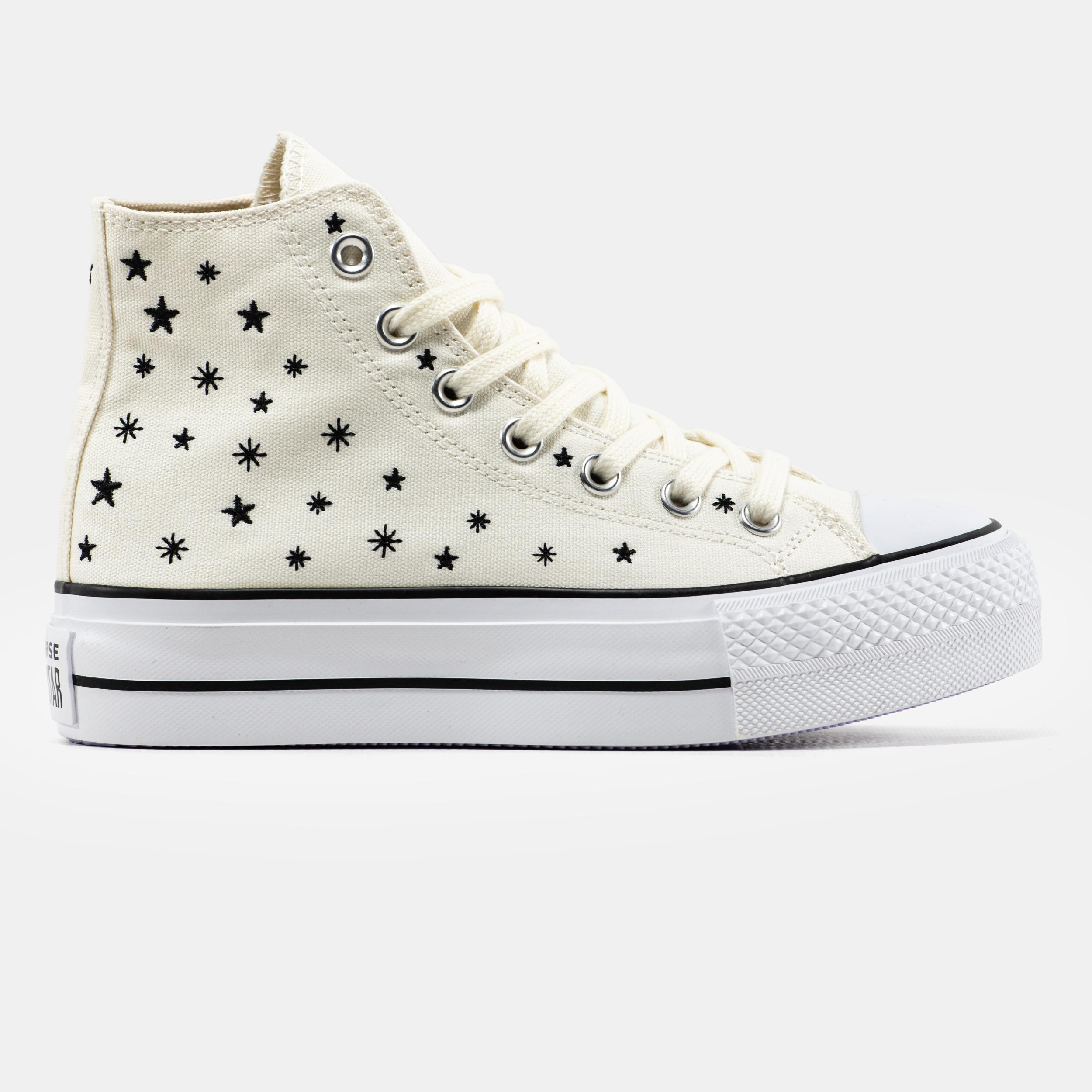 Converse Chuck Taylor All-Star Platform Egret Black Stars - изображение 4