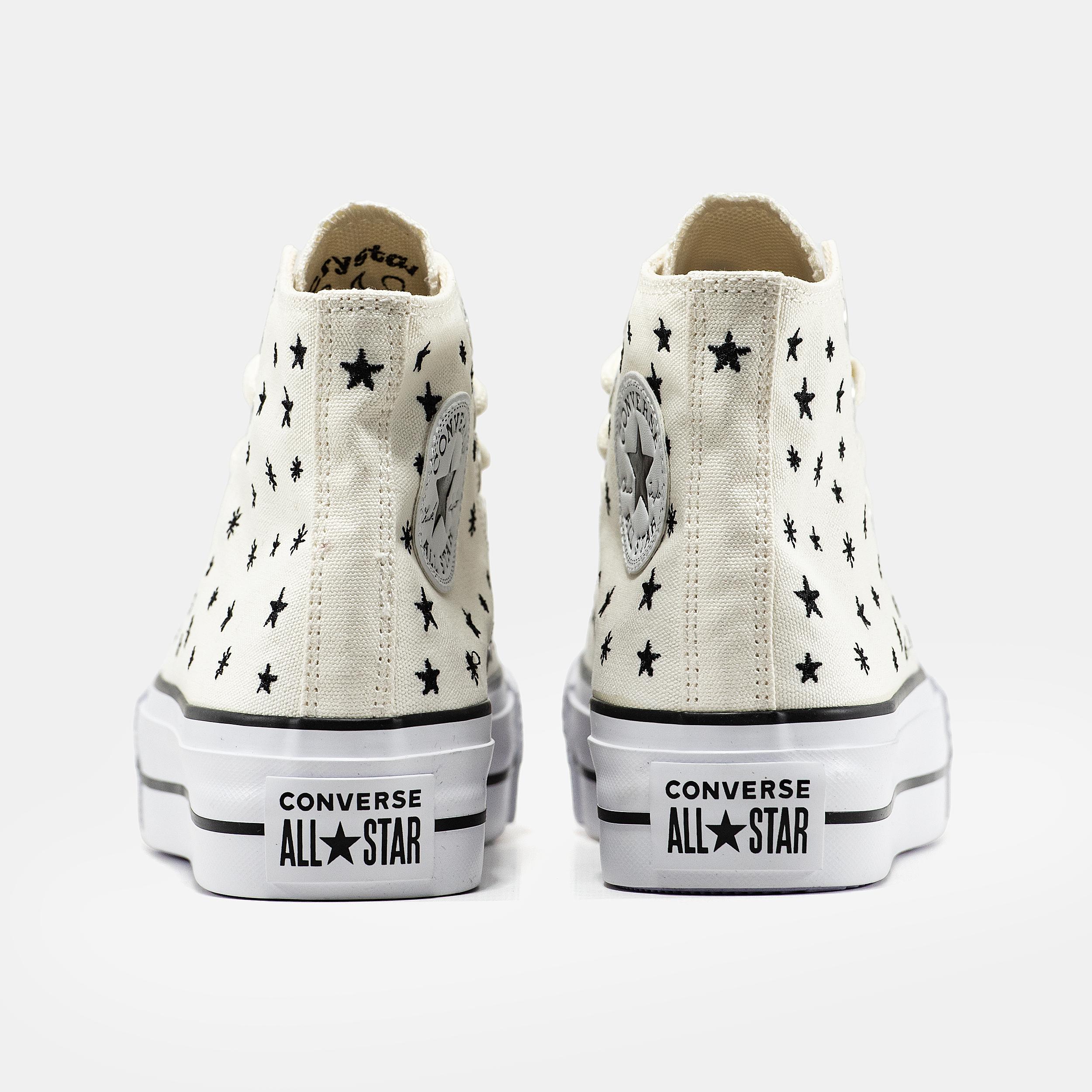 Converse Chuck Taylor All-Star Platform Egret Black Stars - изображение 5