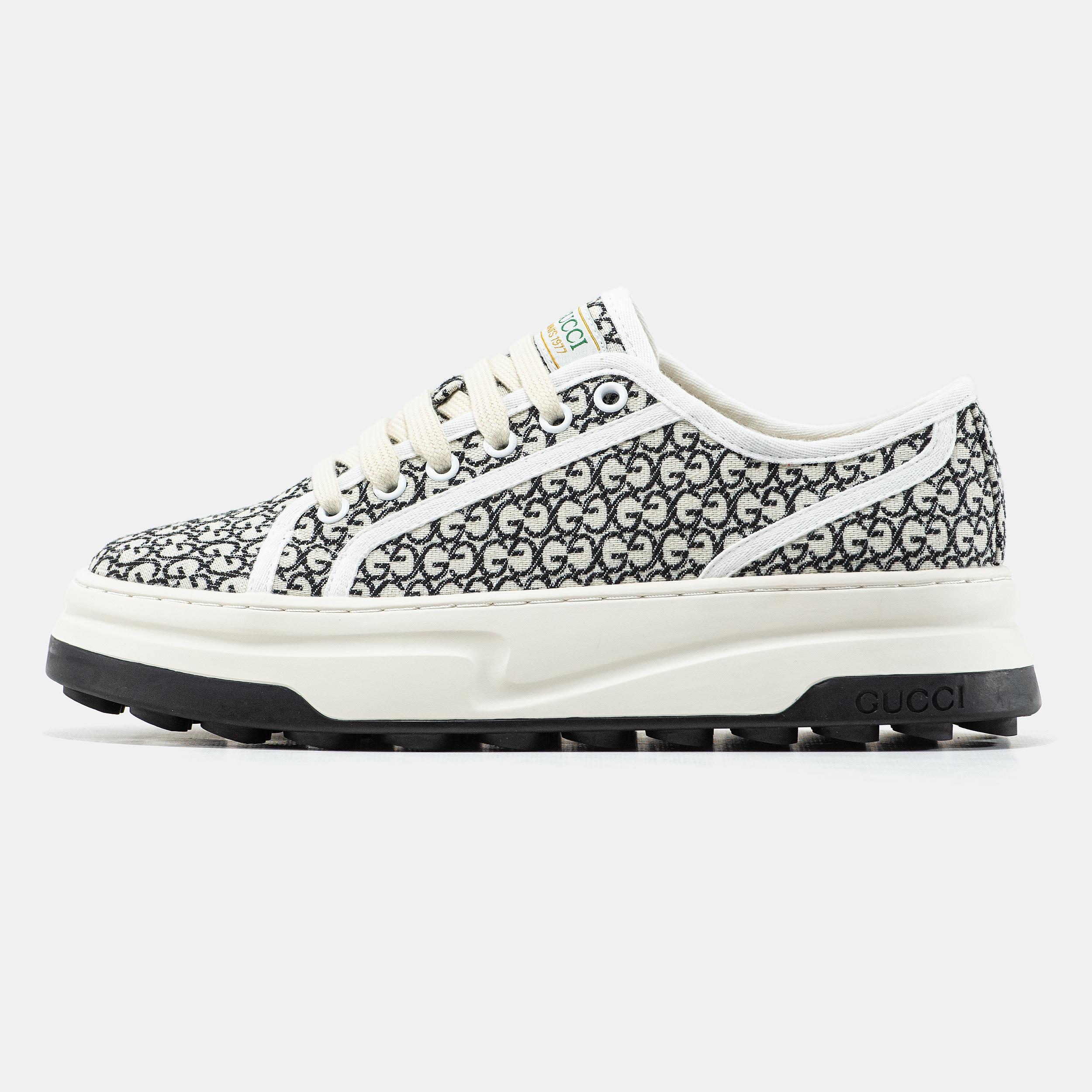 Gucci Tennis 1977 GG Monogram Black/White