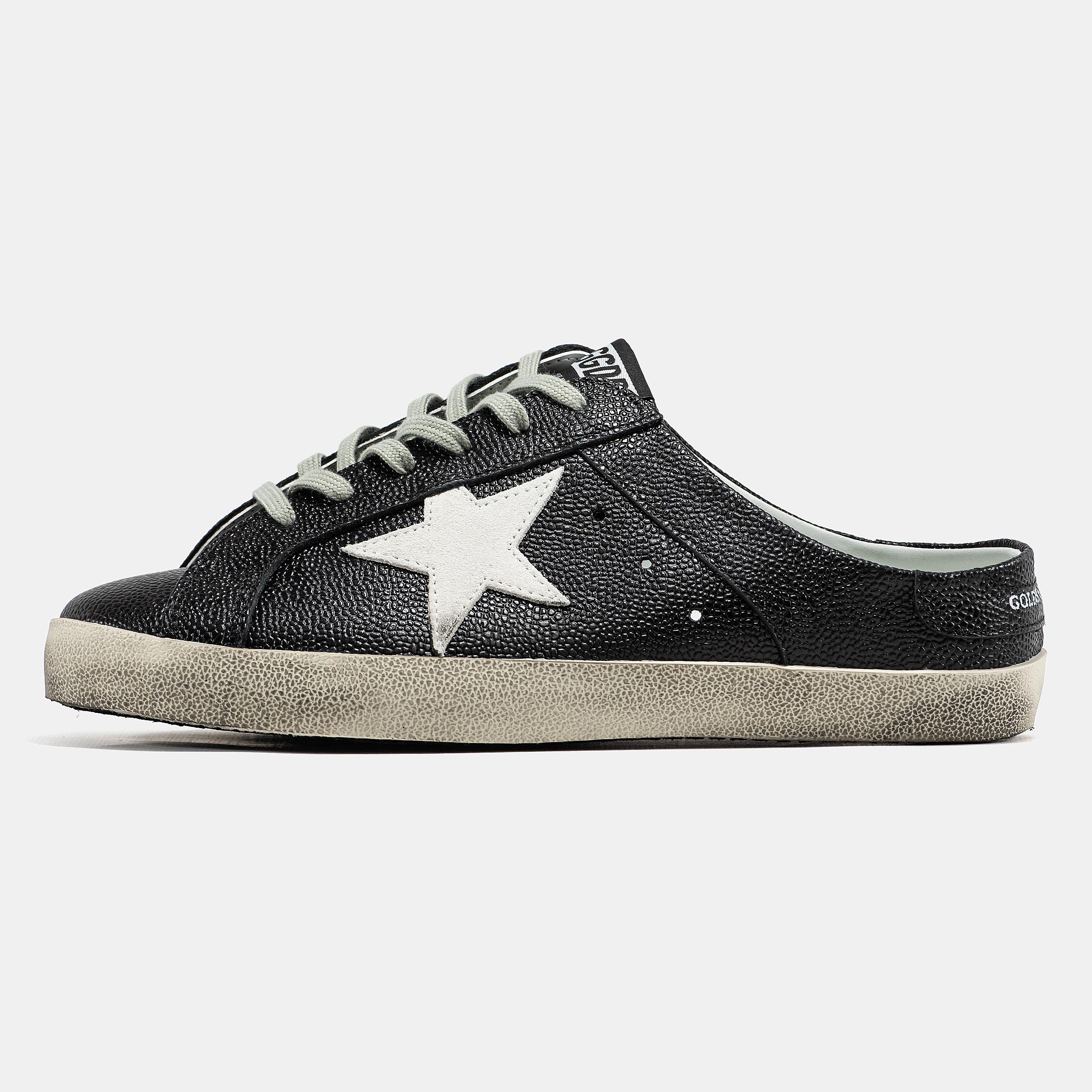 Golden Goose Superstar Mule Black White