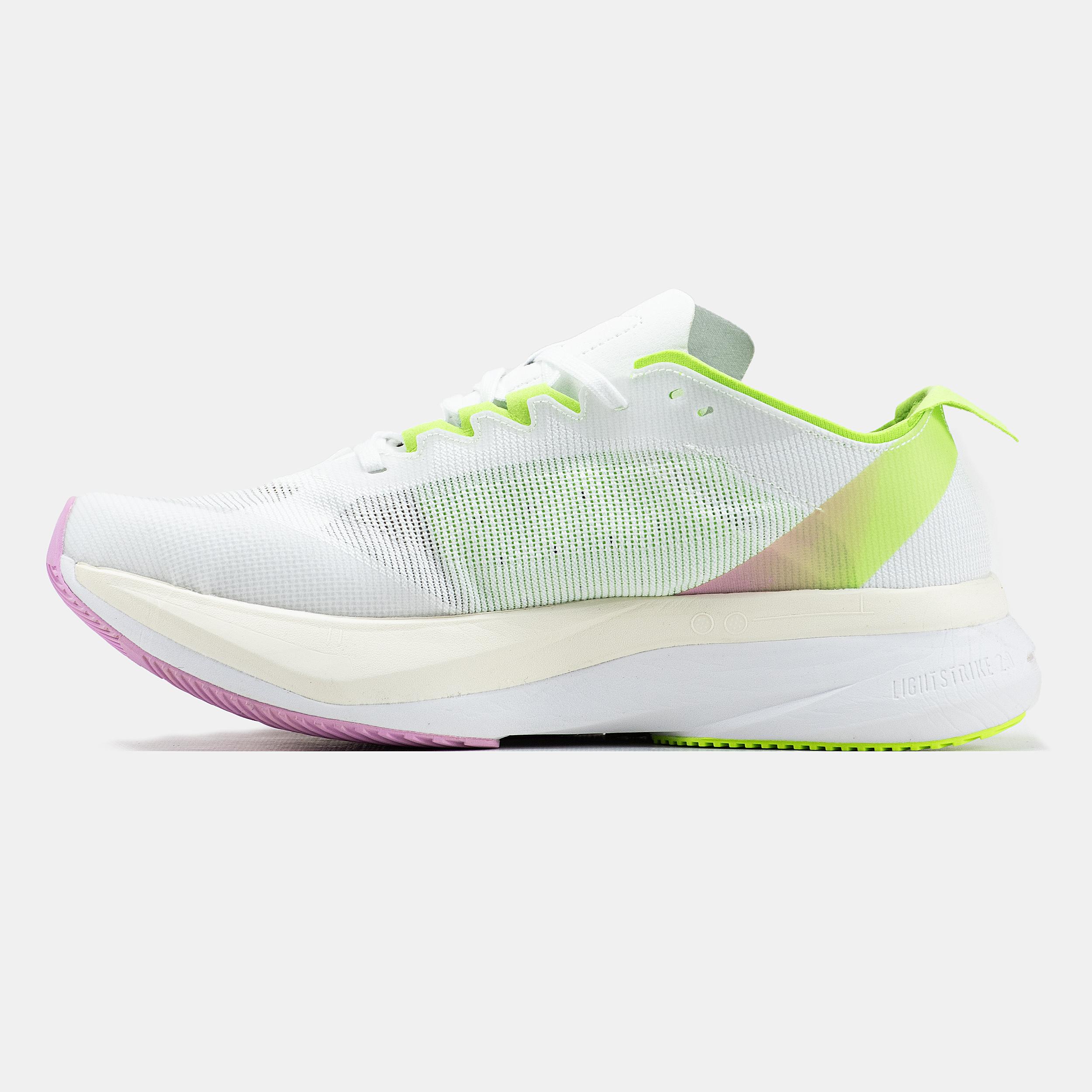adidas Adizero Boston 12 White Black Lime Pink - изображение 4