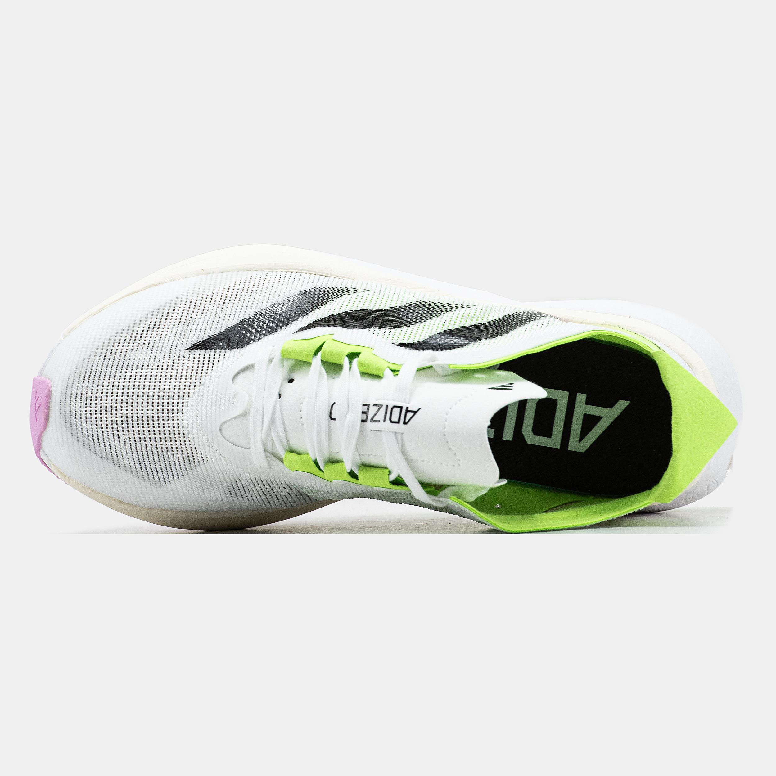 adidas Adizero Boston 12 White Black Lime Pink - изображение 5