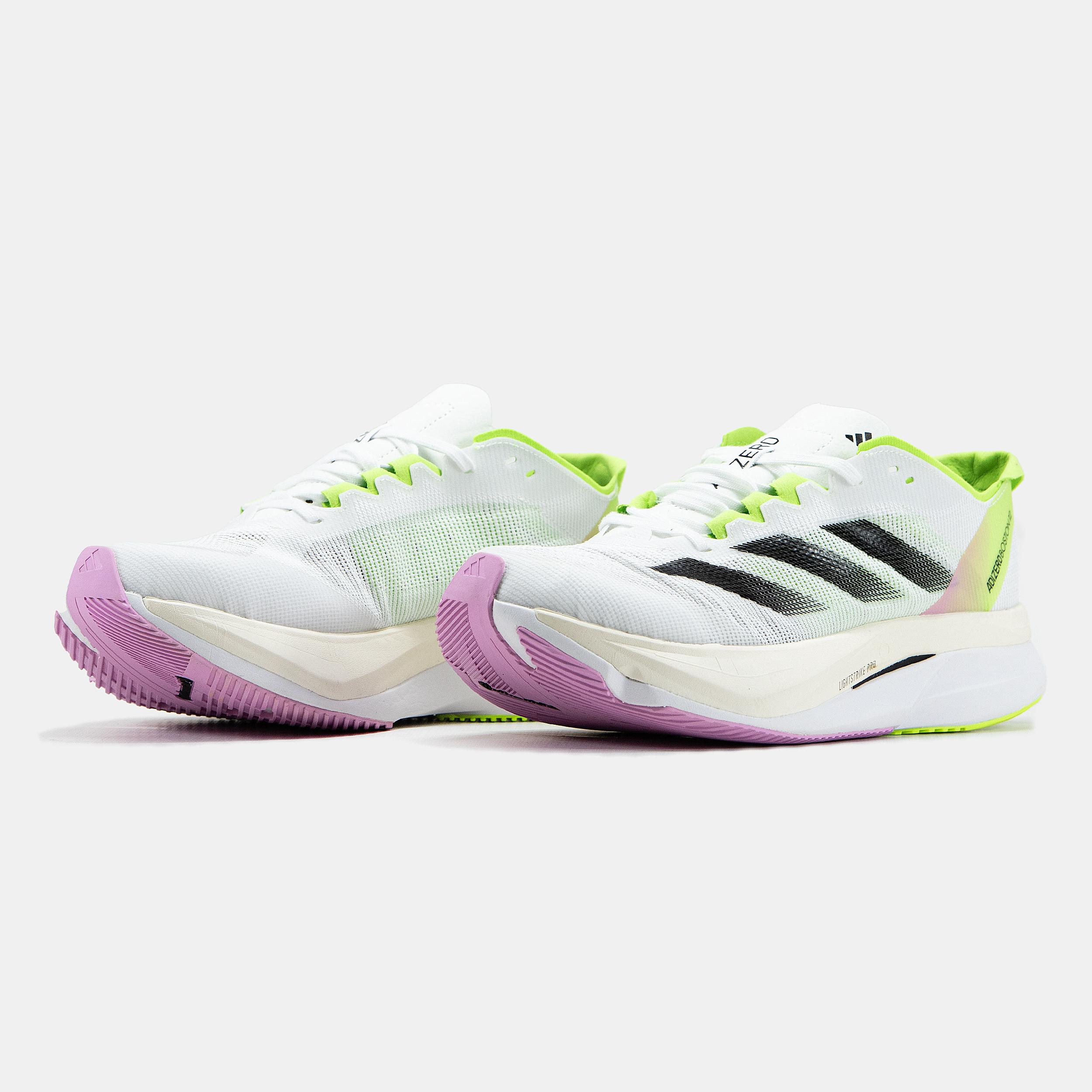 adidas Adizero Boston 12 White Black Lime Pink - изображение 7