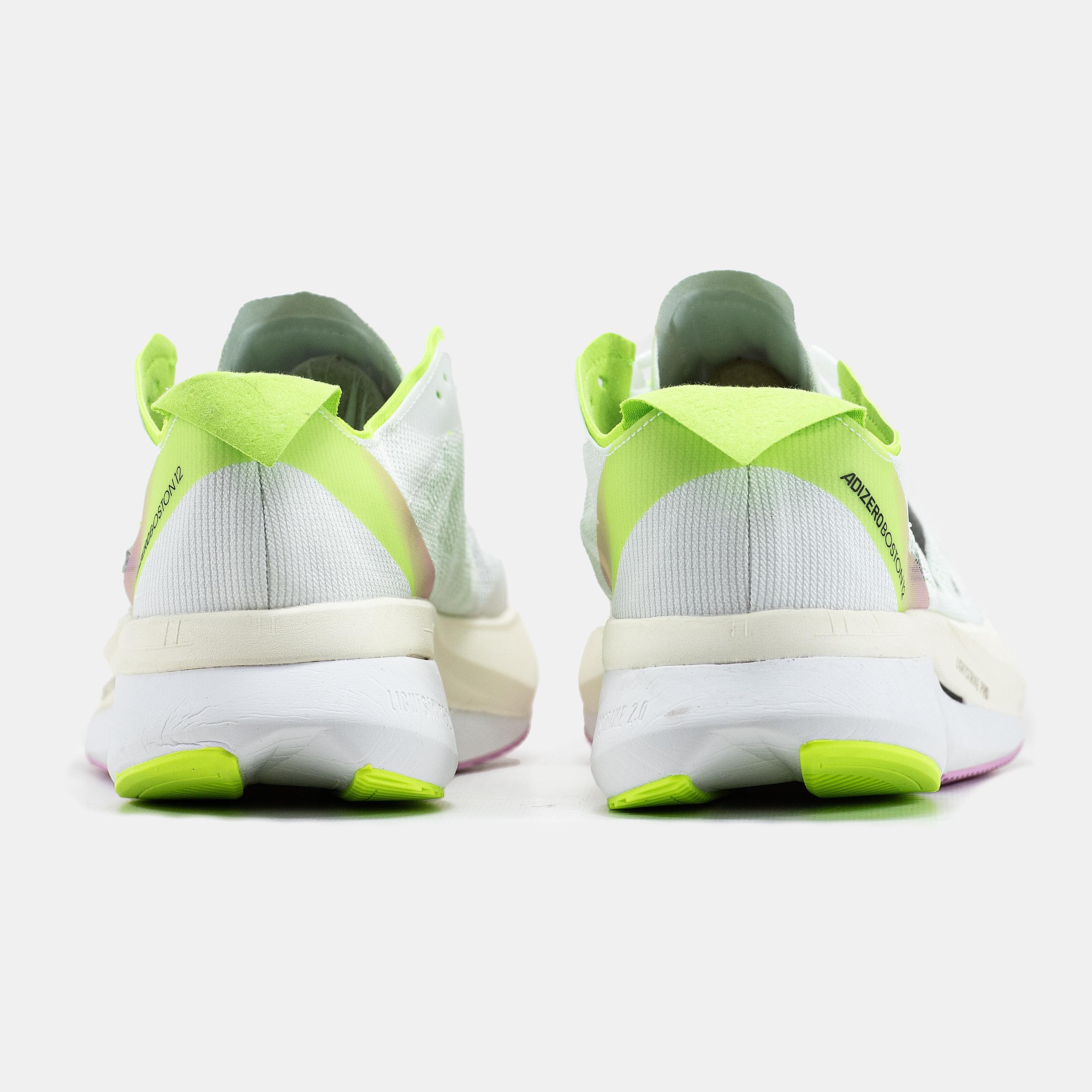 adidas Adizero Boston 12 White Black Lime Pink - изображение 8