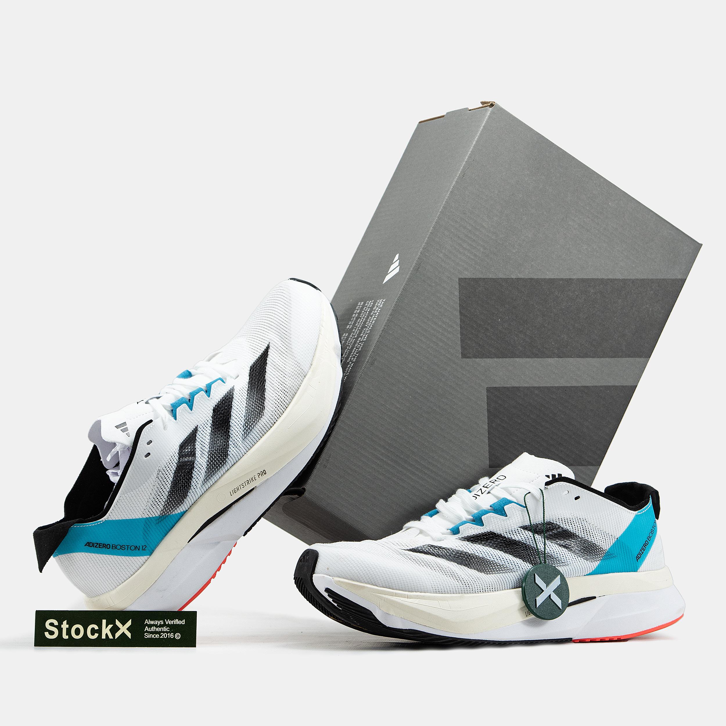 adidas Adizero Boston 12 White Black Blue Red - изображение 2