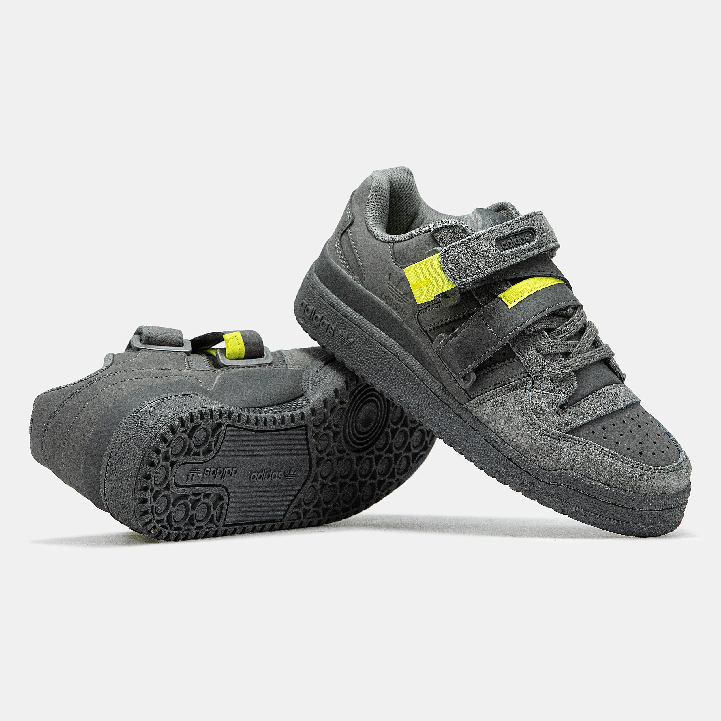 Adidas Forum 84 Strap Low "Cinder Grey Yellow" - изображение 1