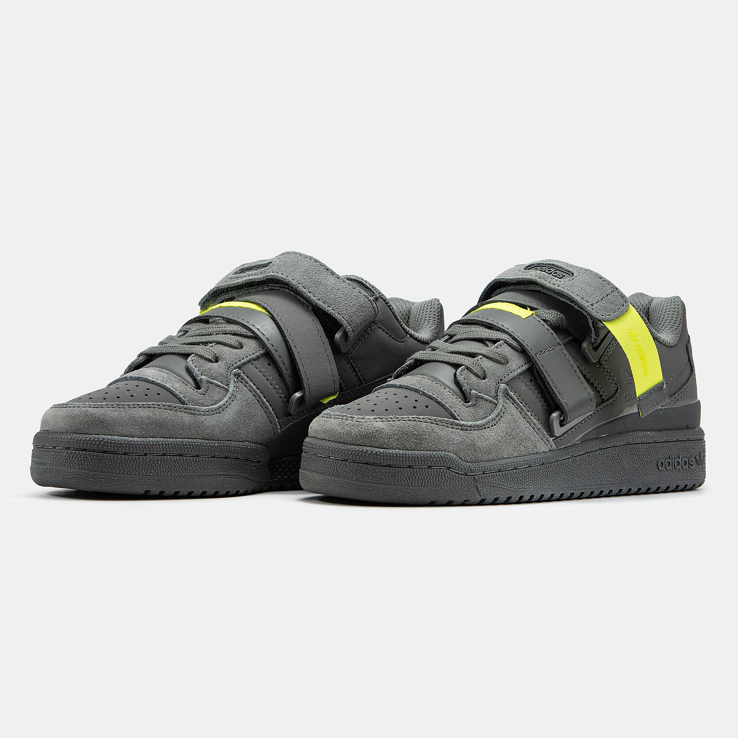Adidas Forum 84 Strap Low "Cinder Grey Yellow" - изображение 3