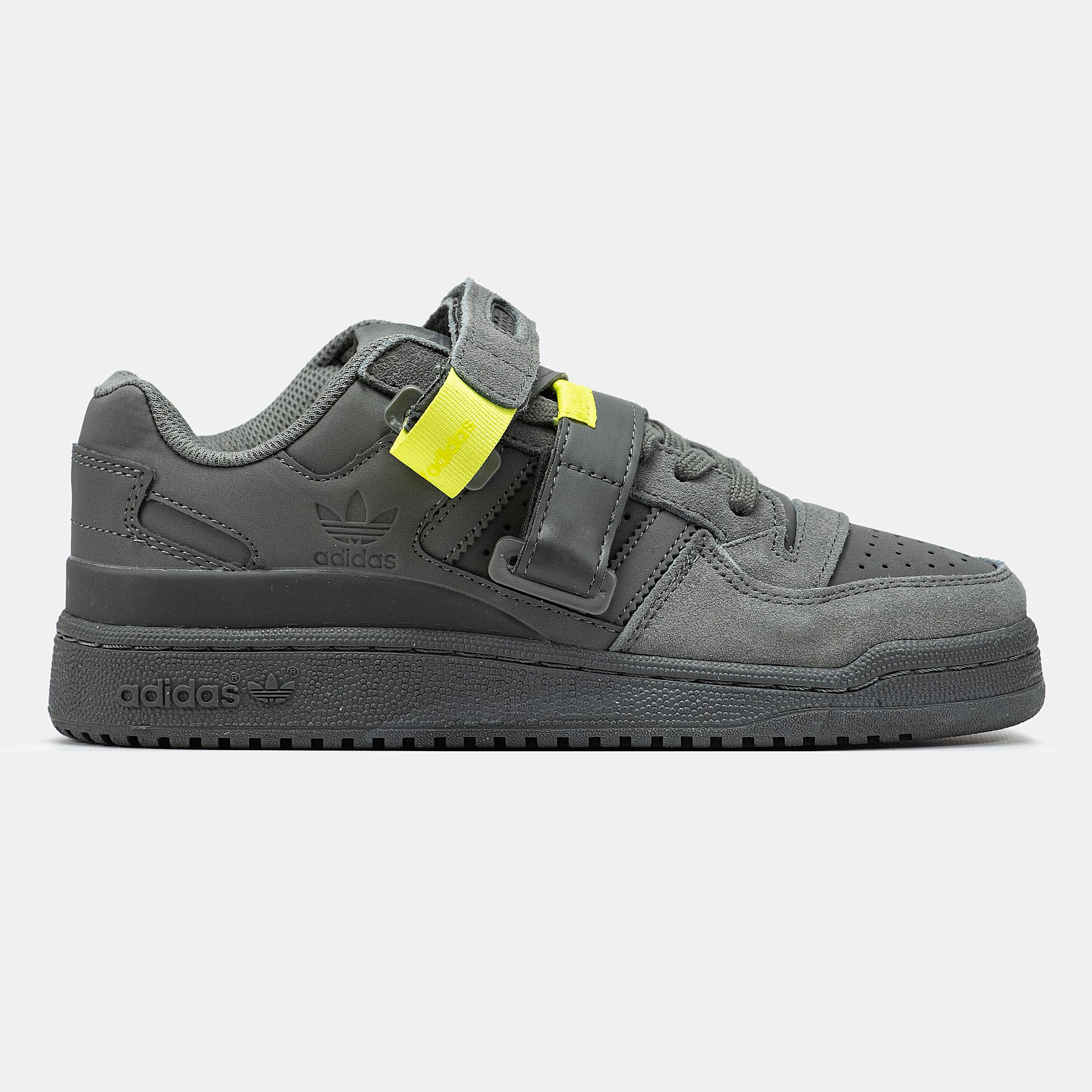 Adidas Forum 84 Strap Low "Cinder Grey Yellow" - изображение 4