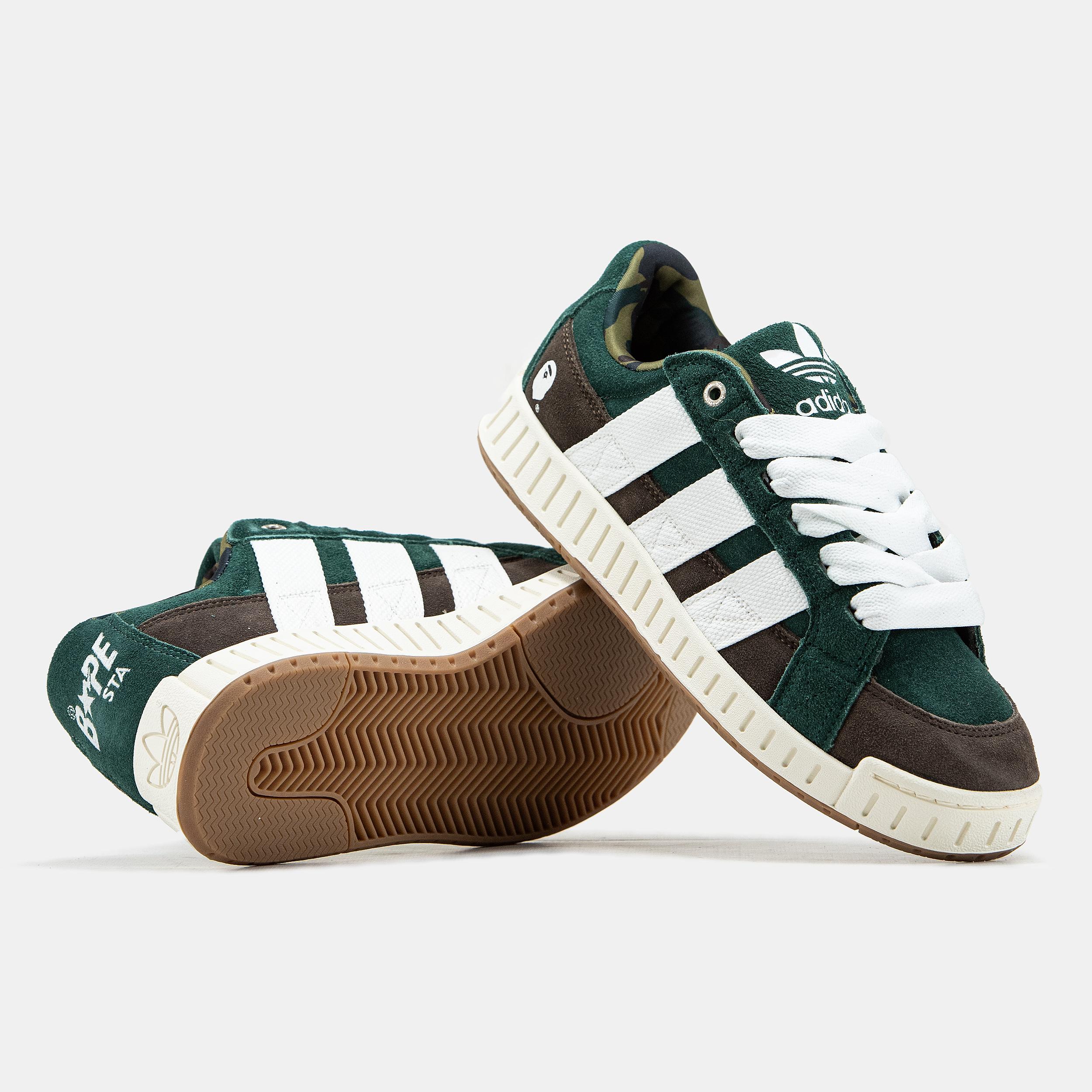 Adidas LWST x Bape "Dark Green Brown White" - изображение 2