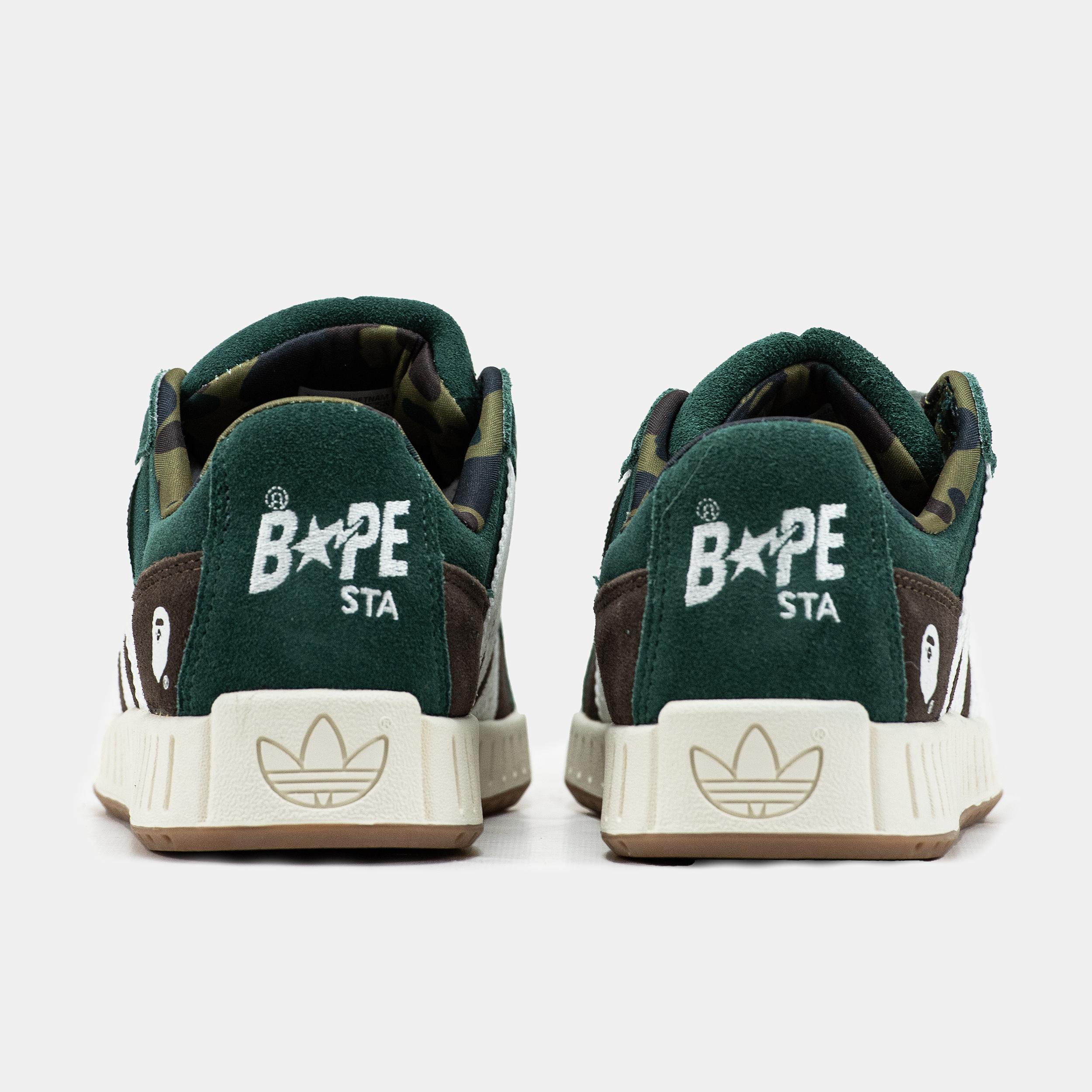 Adidas LWST x Bape "Dark Green Brown White" - изображение 5