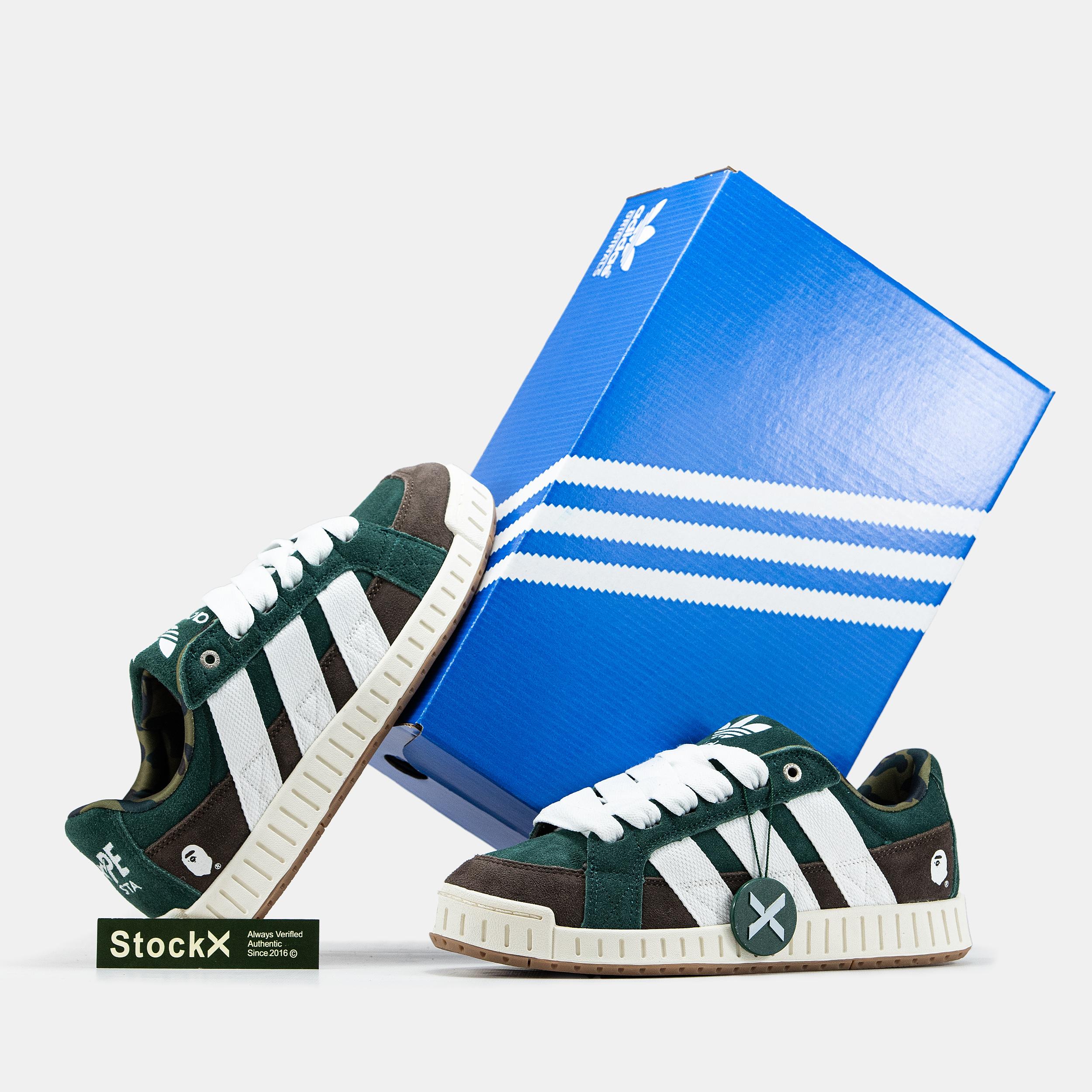 Adidas LWST x Bape "Dark Green Brown White" - изображение 6