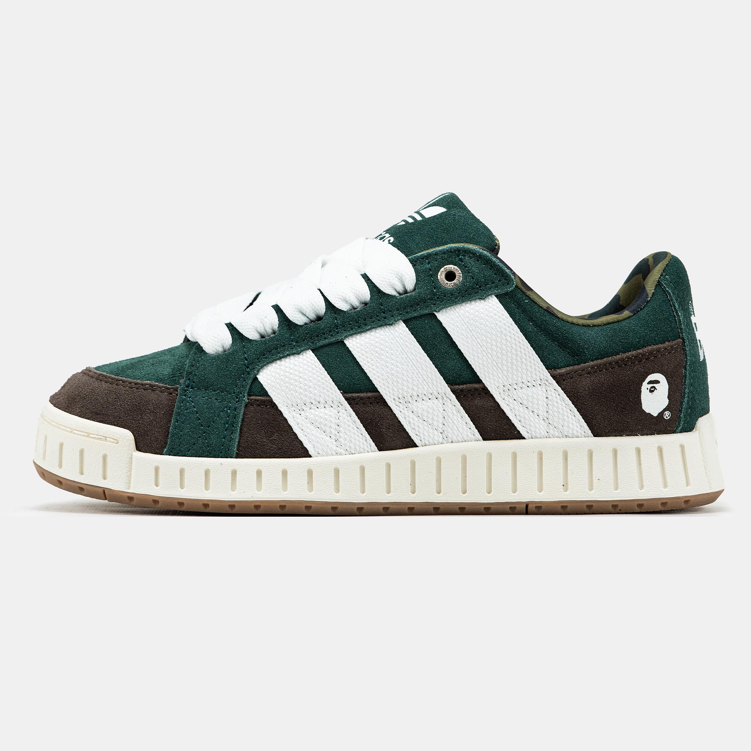 Adidas LWST x Bape "Dark Green Brown White"