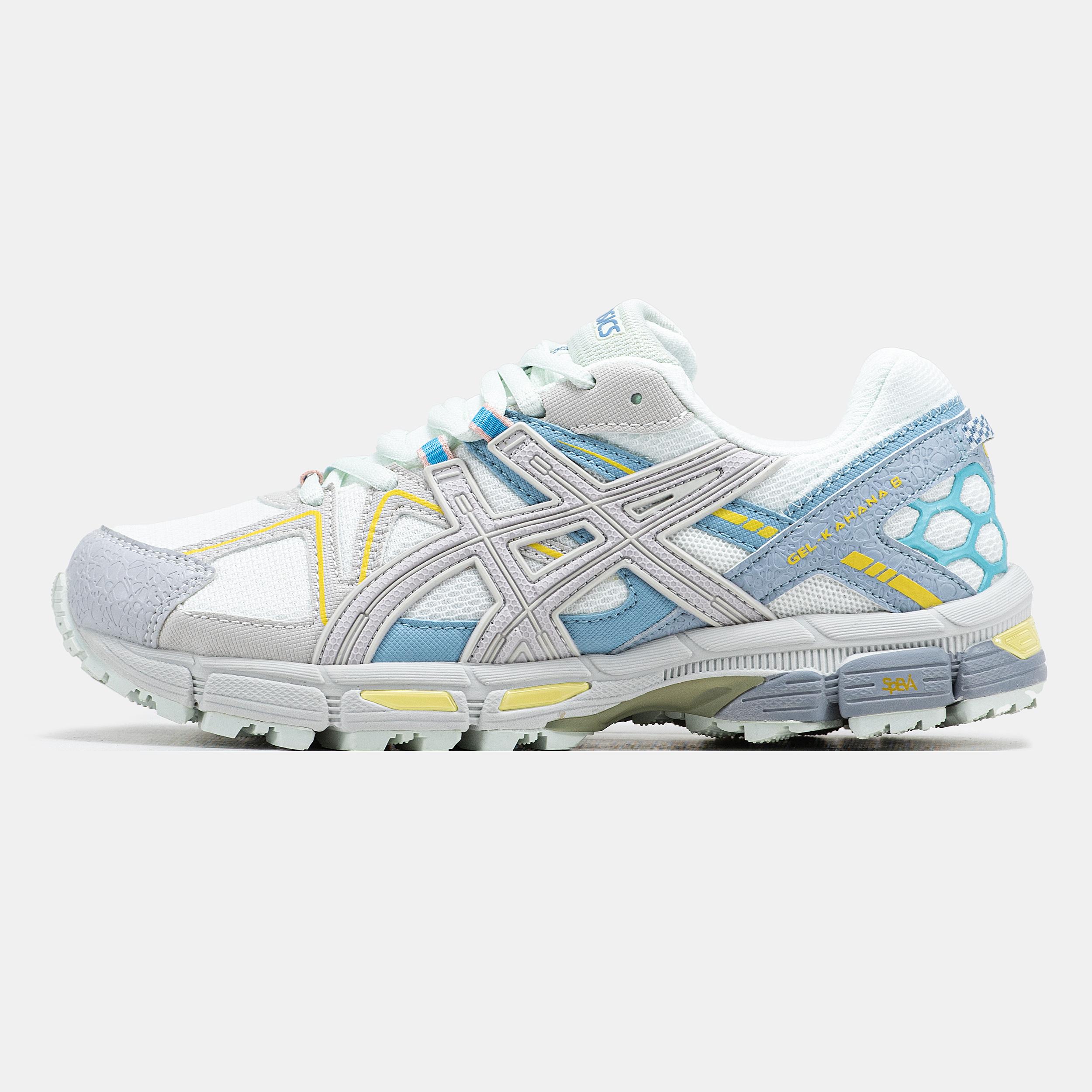 Asics Gel-Kahana 8 White Blue Yellow