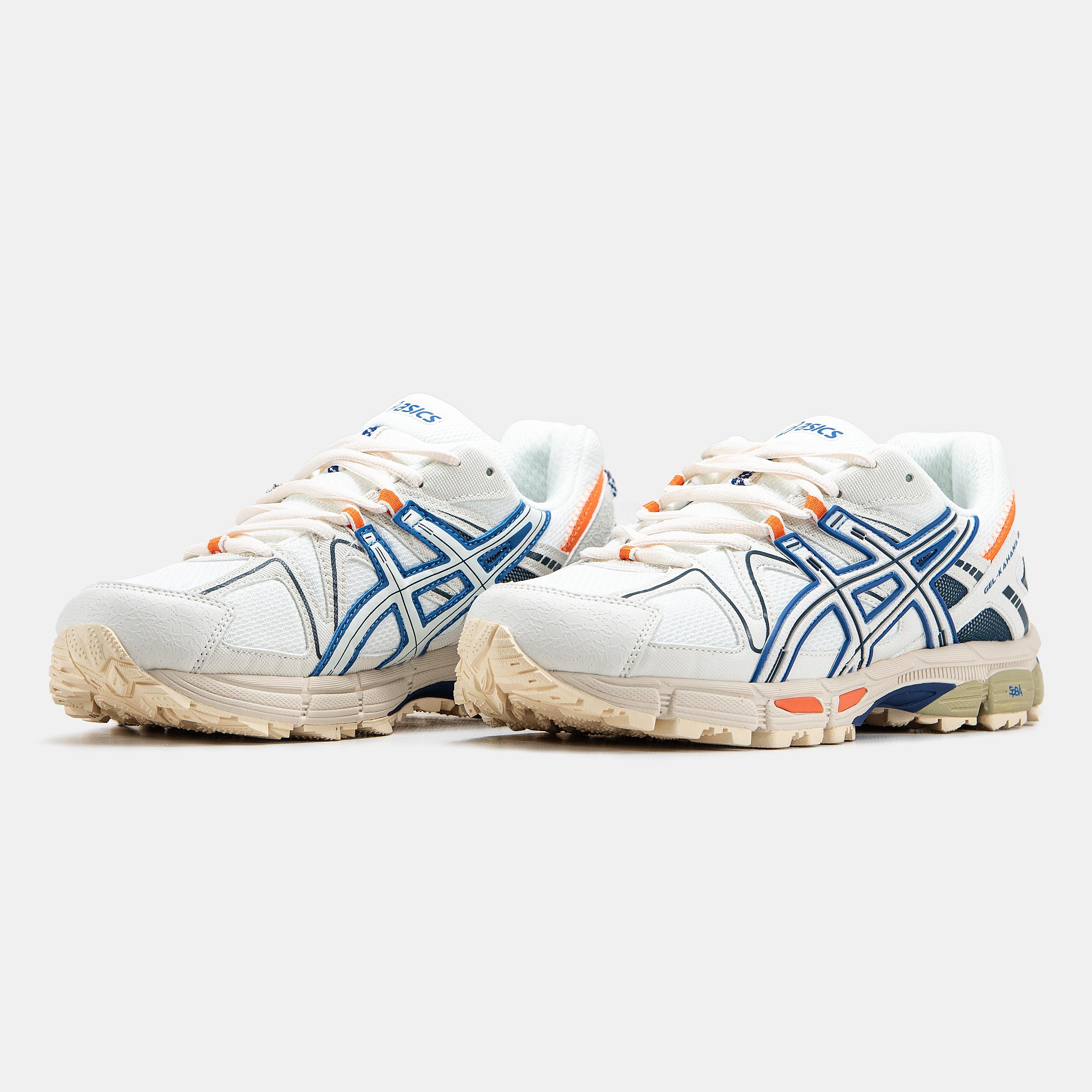 Asics Gel-Kahana 8 White Navy Orange - изображение 8
