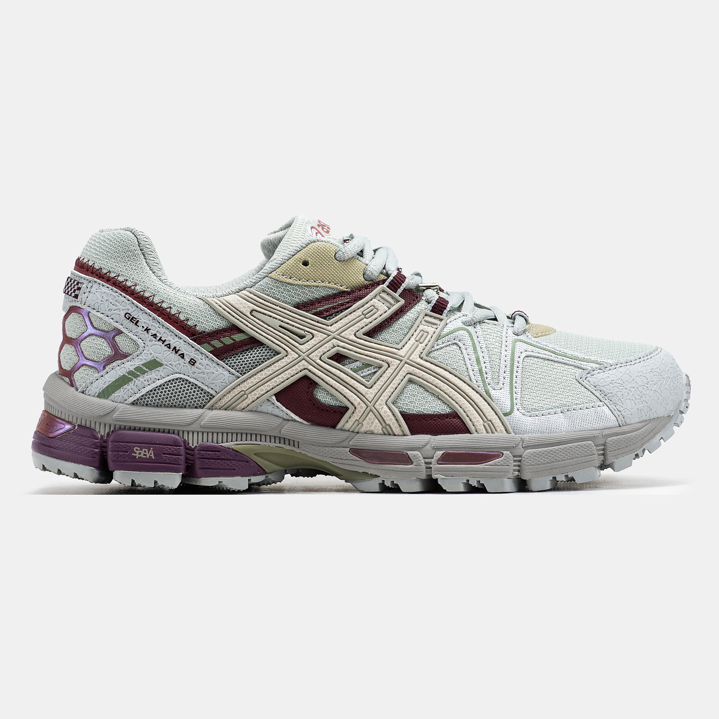 Asics Gel-Kahana 8 "Light Grey Cream Burgundy" - изображение 3