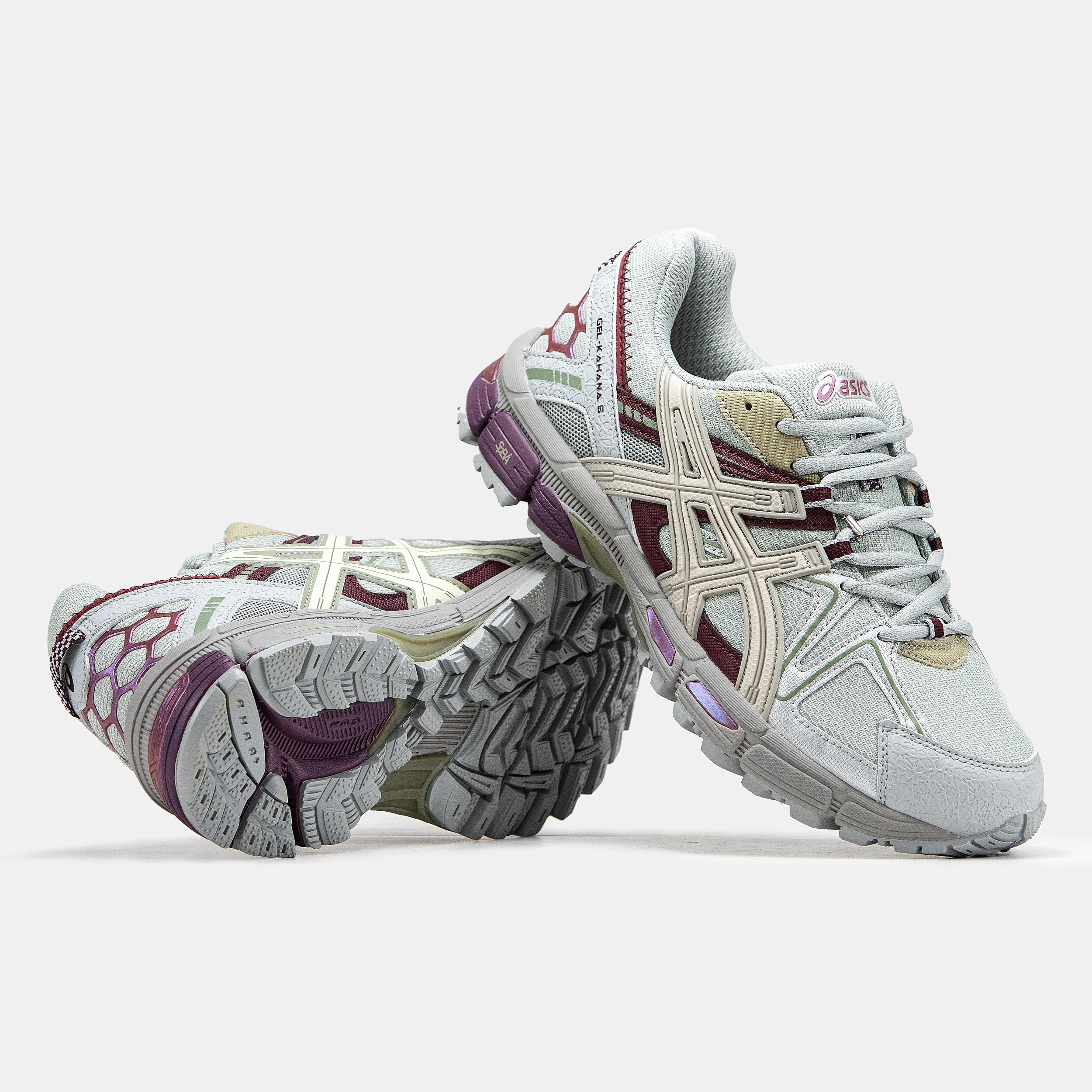 Asics Gel-Kahana 8 "Light Grey Cream Burgundy" - изображение 6