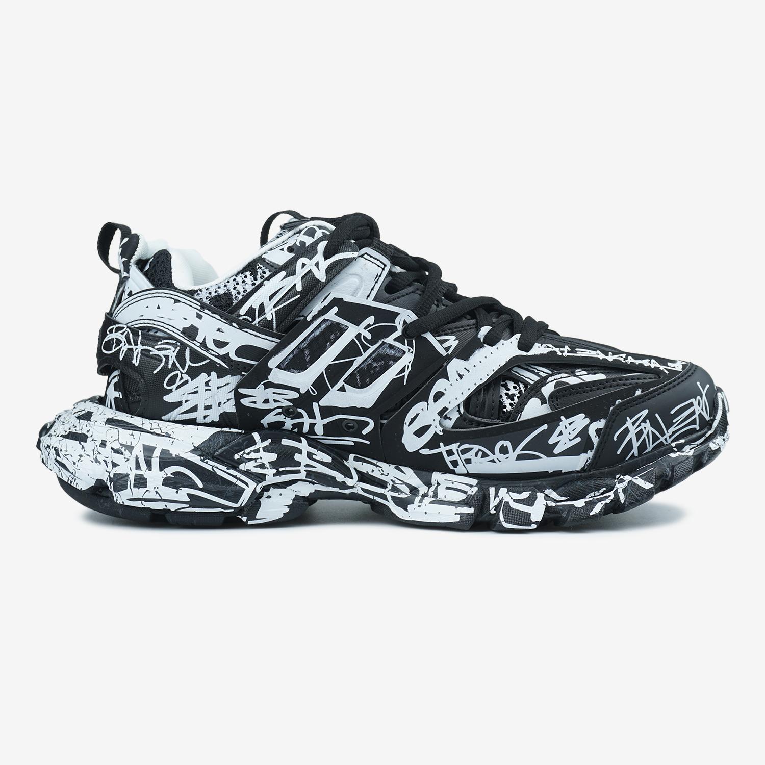Balenciaga Track Graffiti Black White - изображение 9