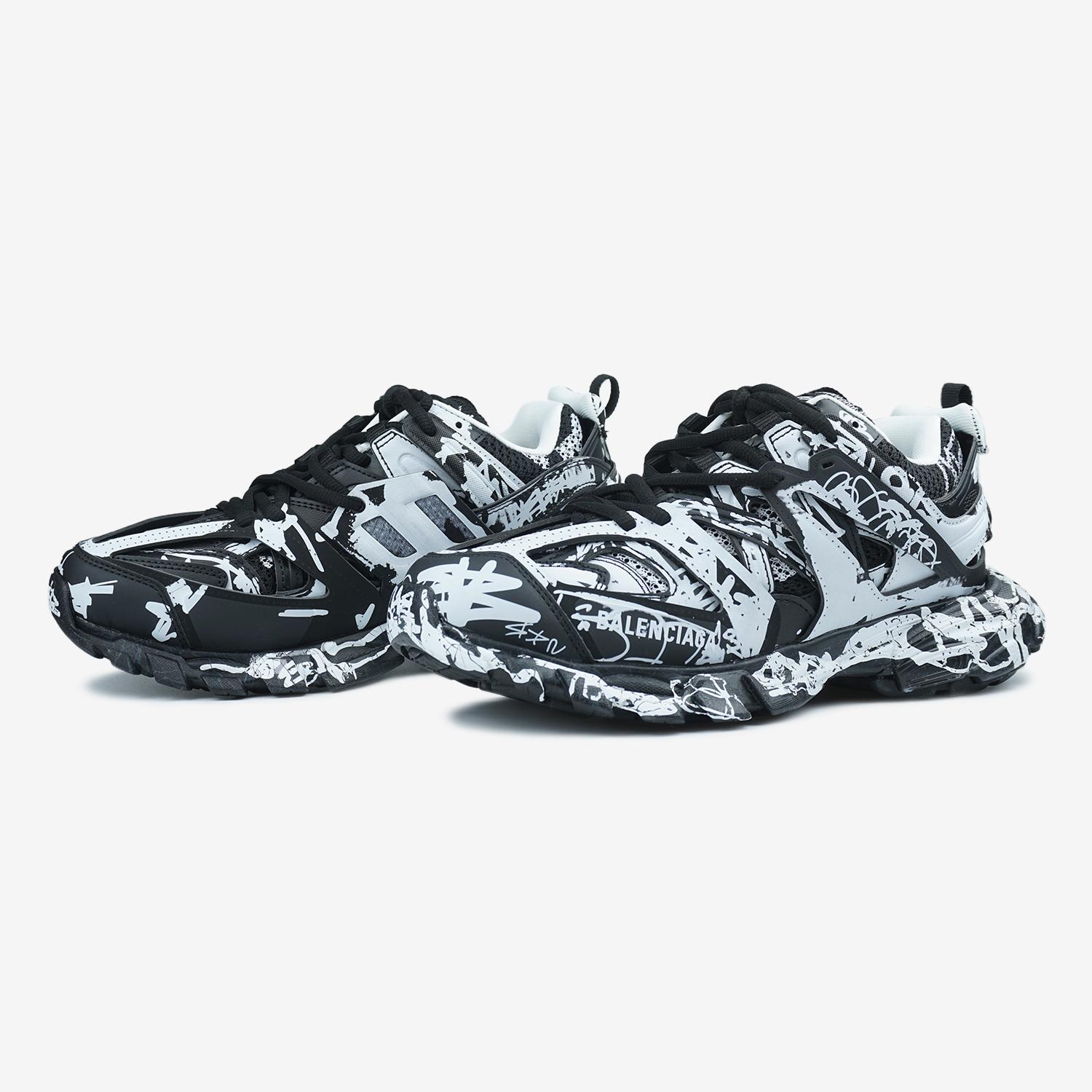 Balenciaga Track Graffiti Black White - изображение 8