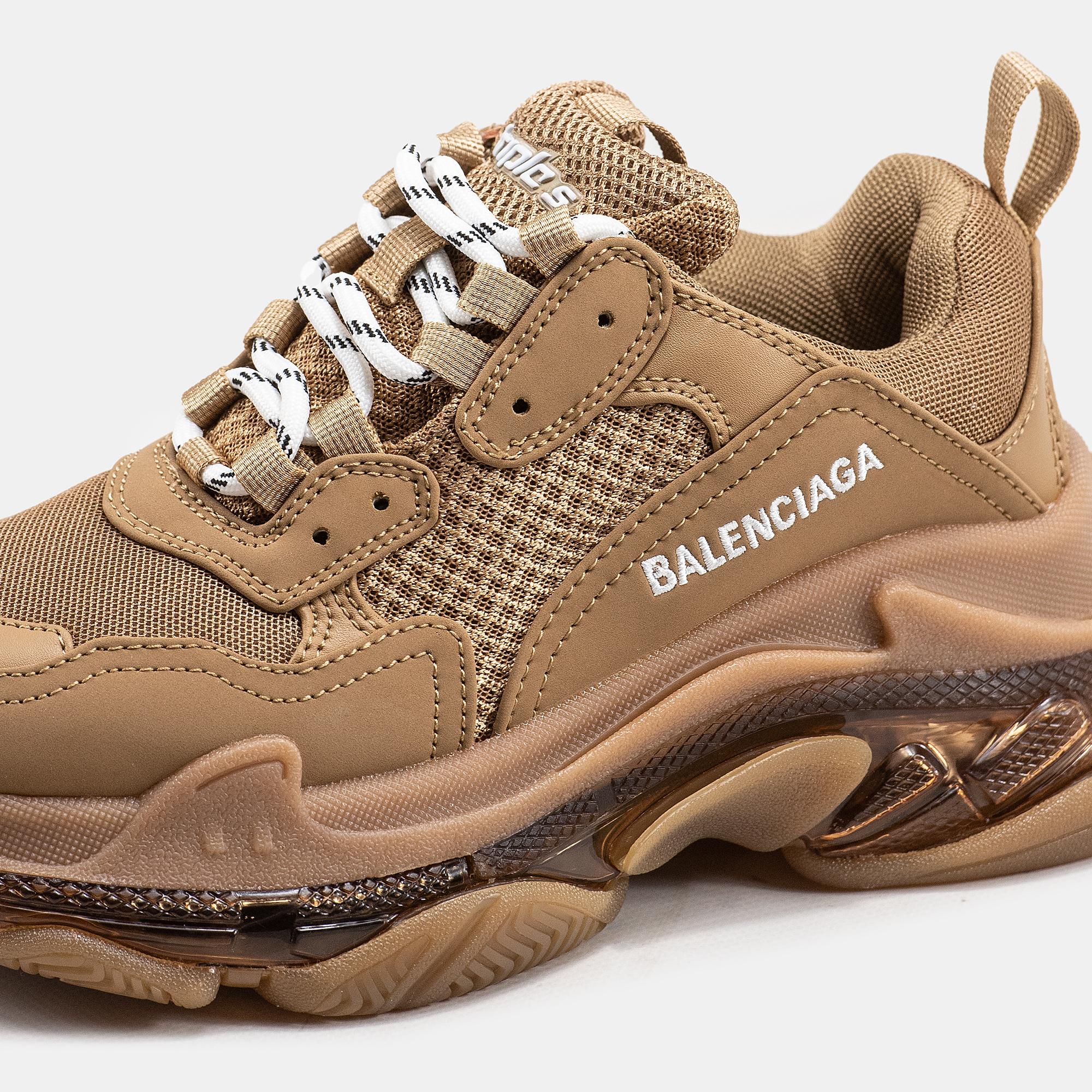 Balenciaga Triple S Clear Sole Brown - изображение 7