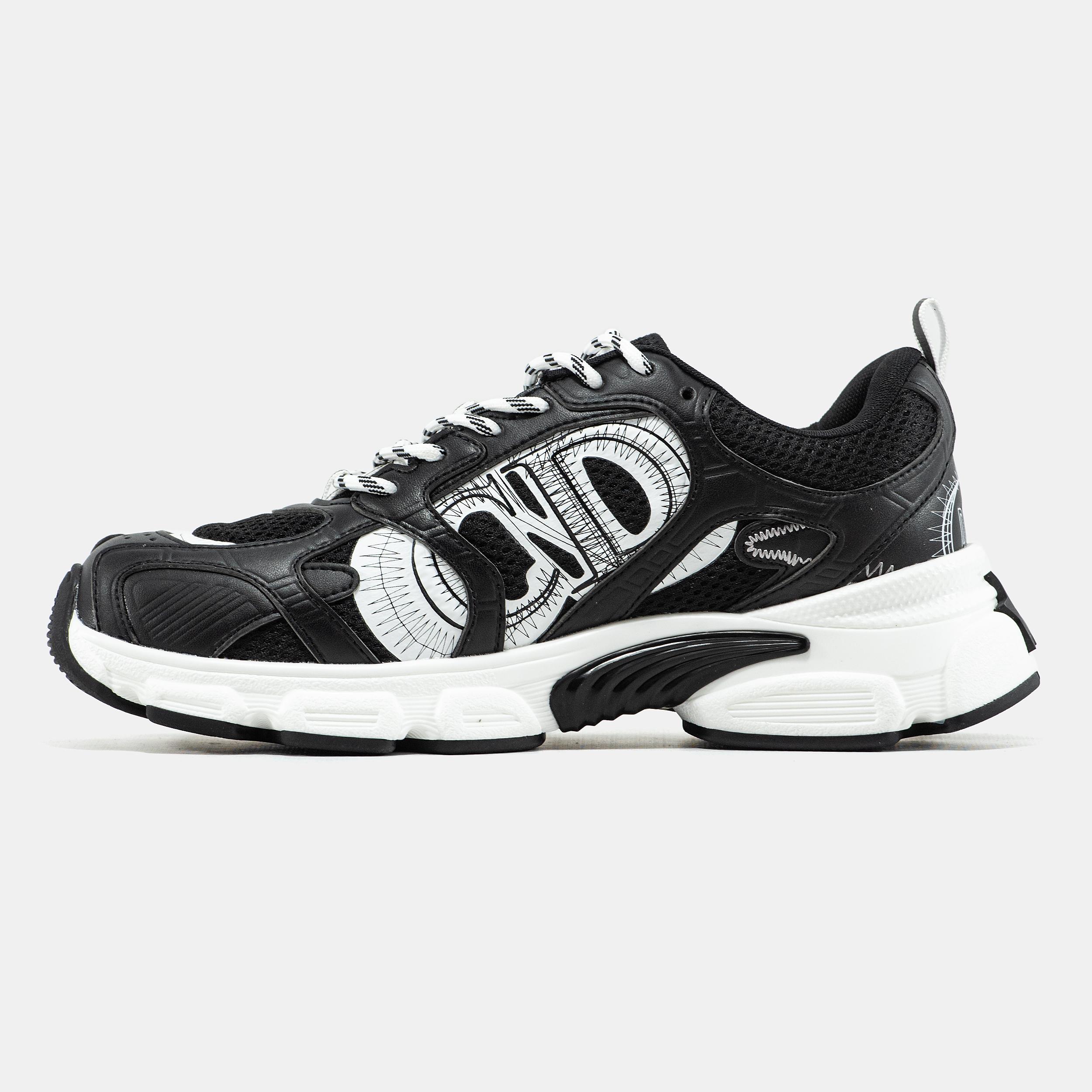 Dior Chrono Sneaker Black White Sketch Logo - изображение 2