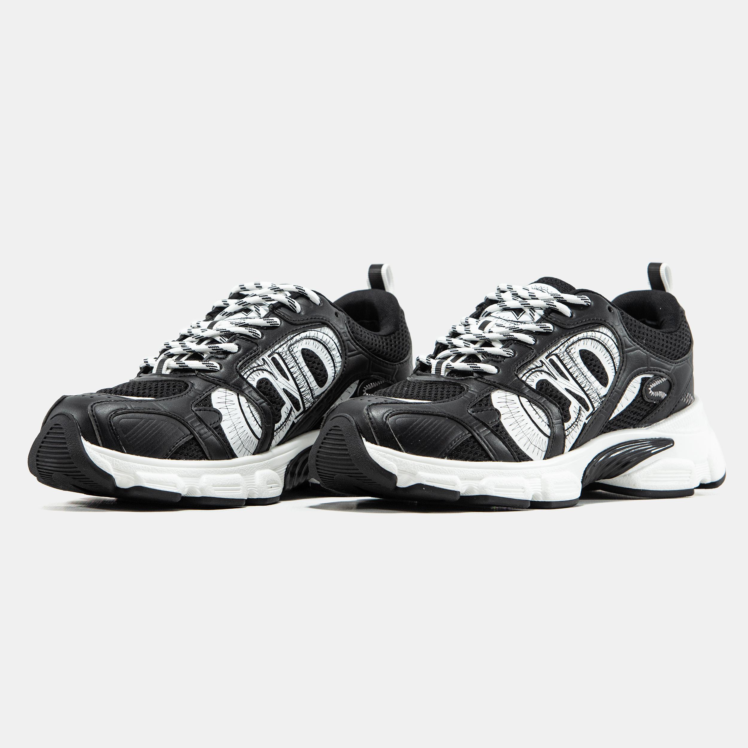 Dior Chrono Sneaker Black White Sketch Logo - изображение 6