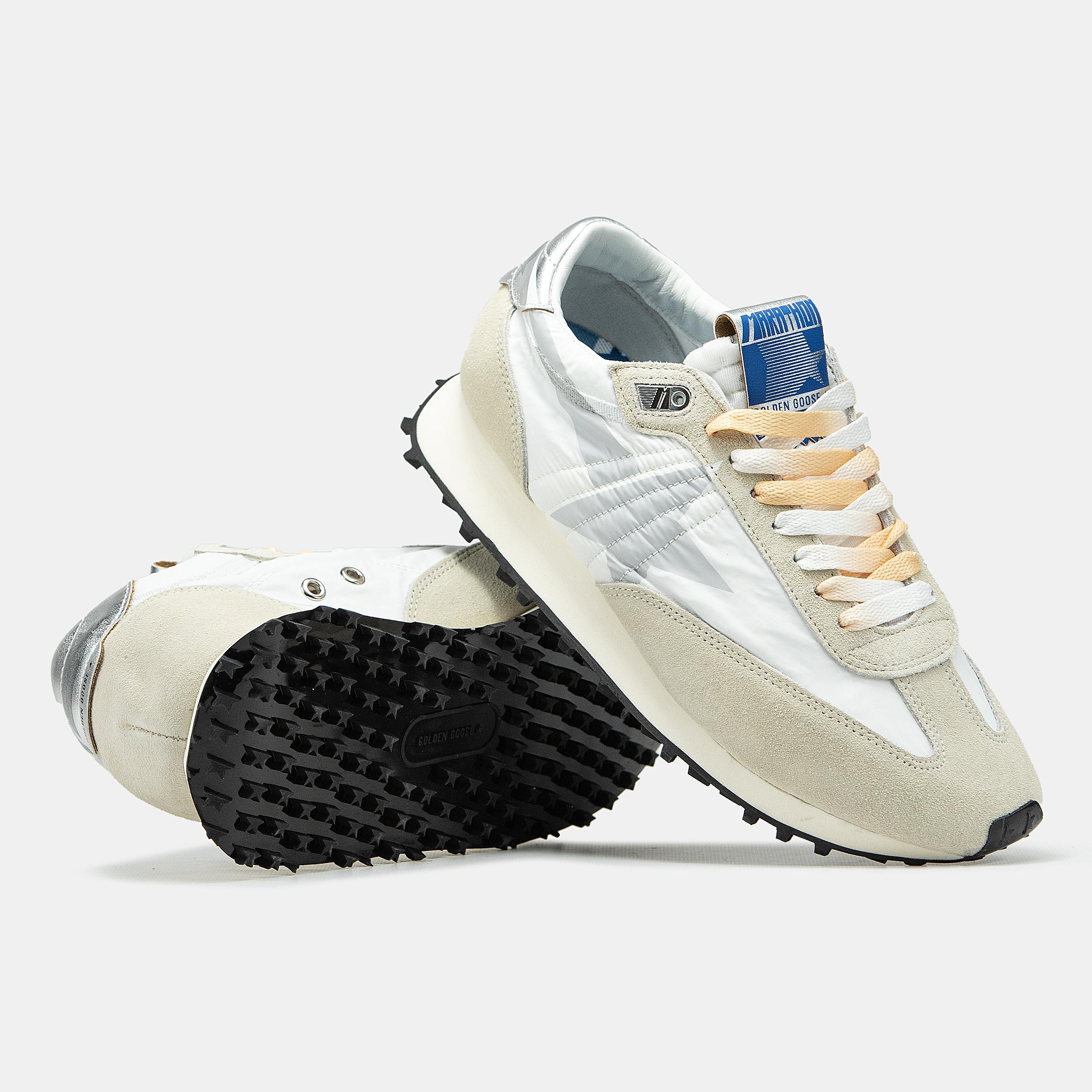 Golden Goose Marathon White Silver Beige - изображение 7