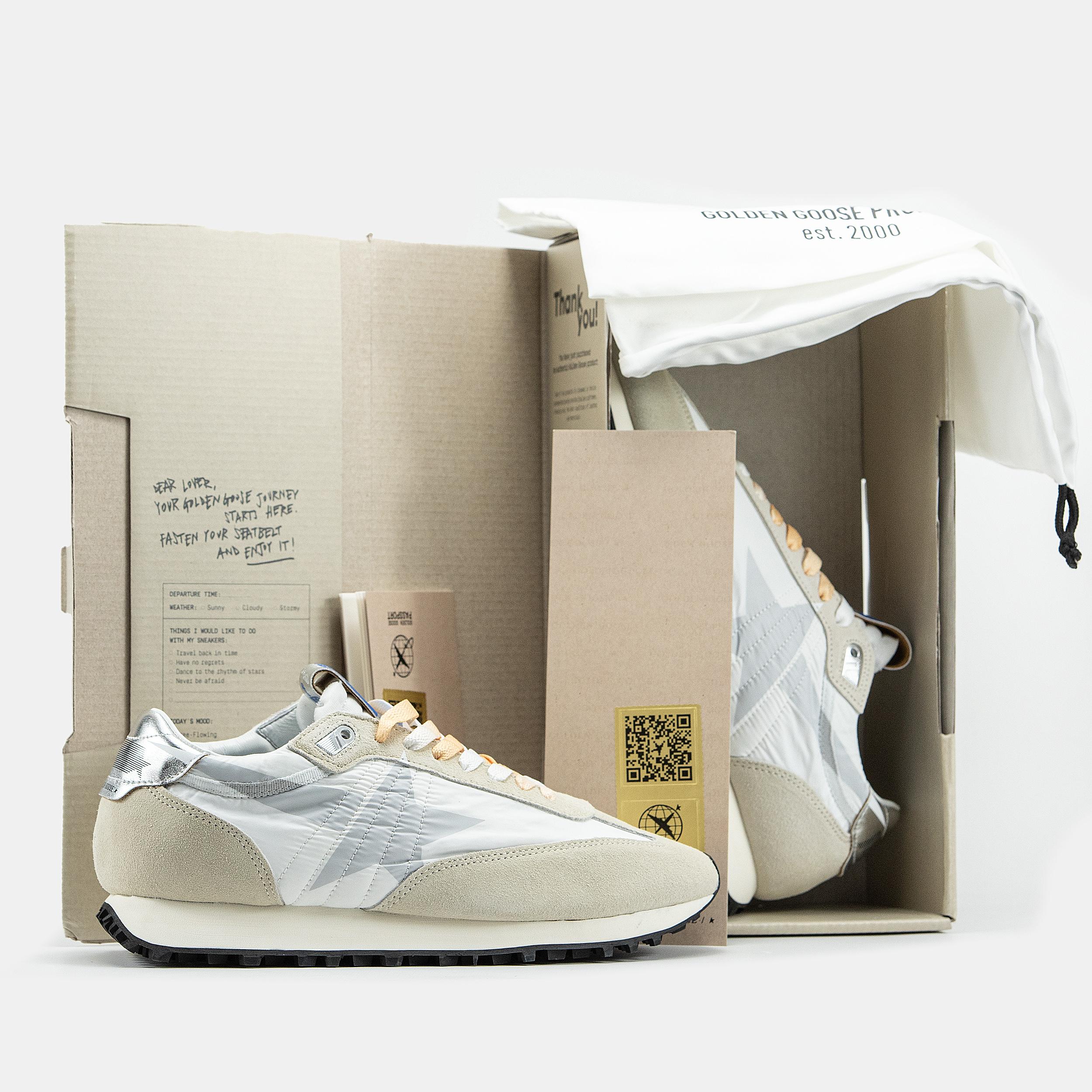 Golden Goose Marathon White Silver Beige - изображение 8