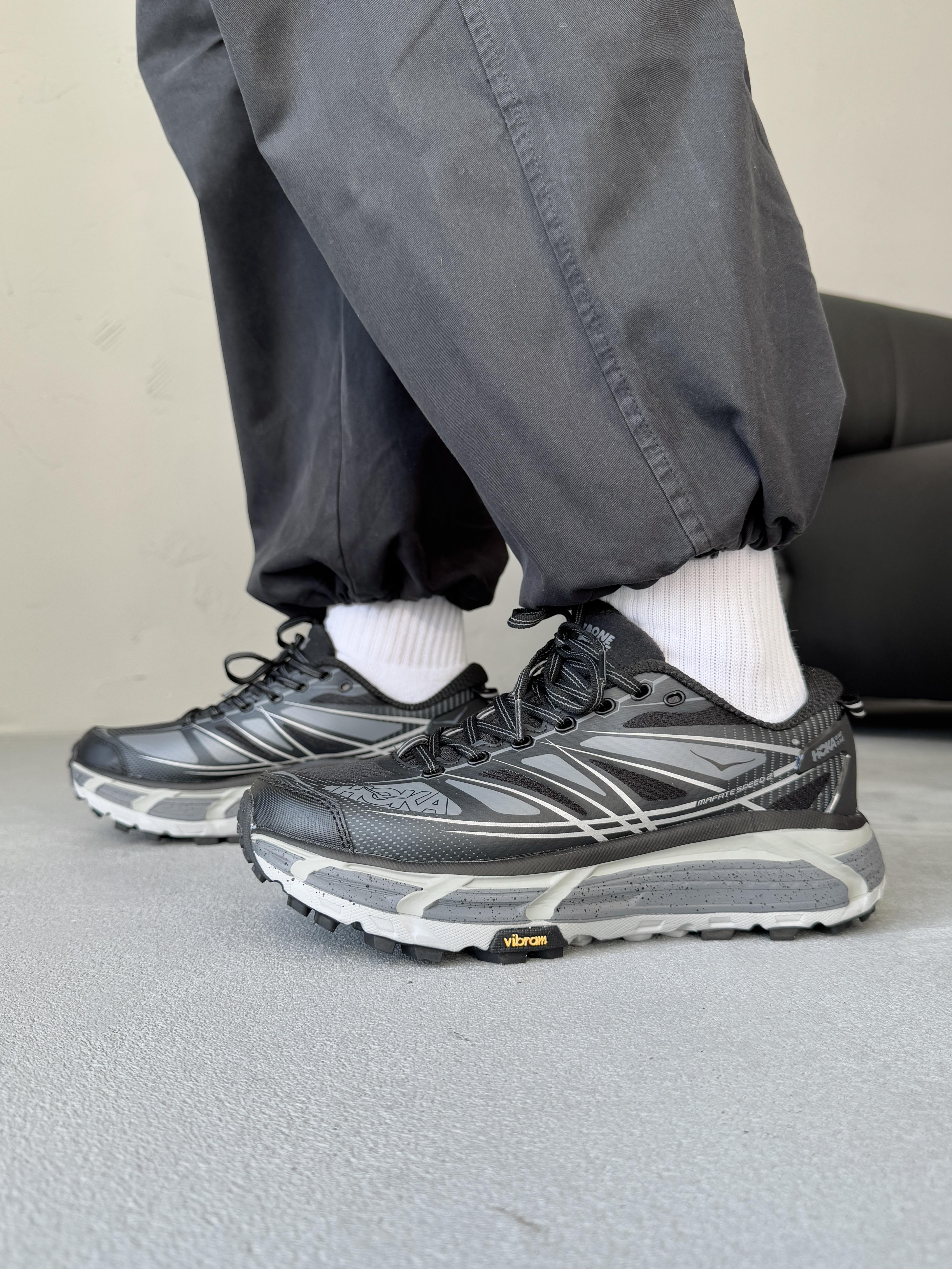 Hoka One One U Mafate Speed 2 Black Grey - изображение 1