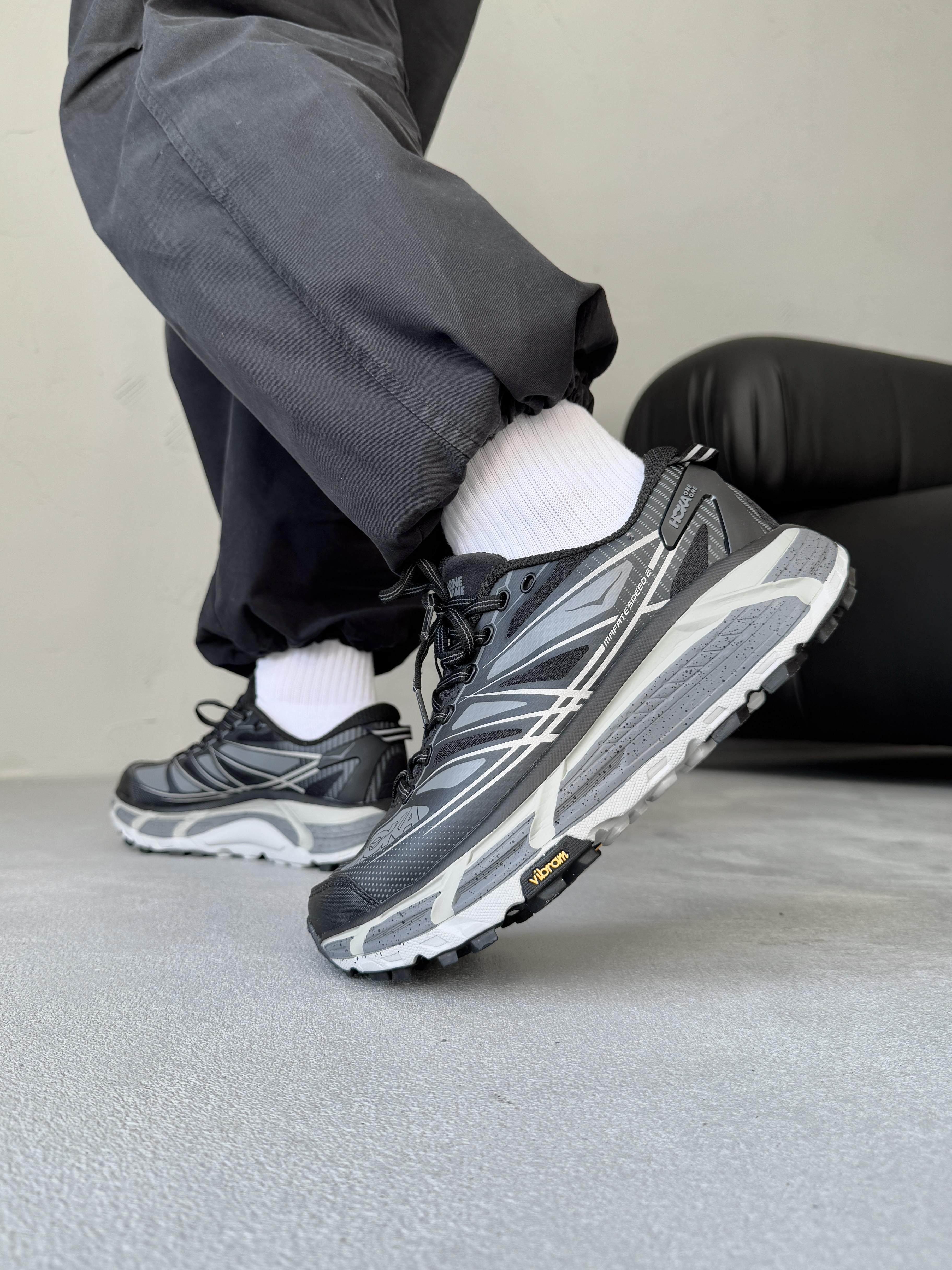 Hoka One One U Mafate Speed 2 Black Grey - изображение 2