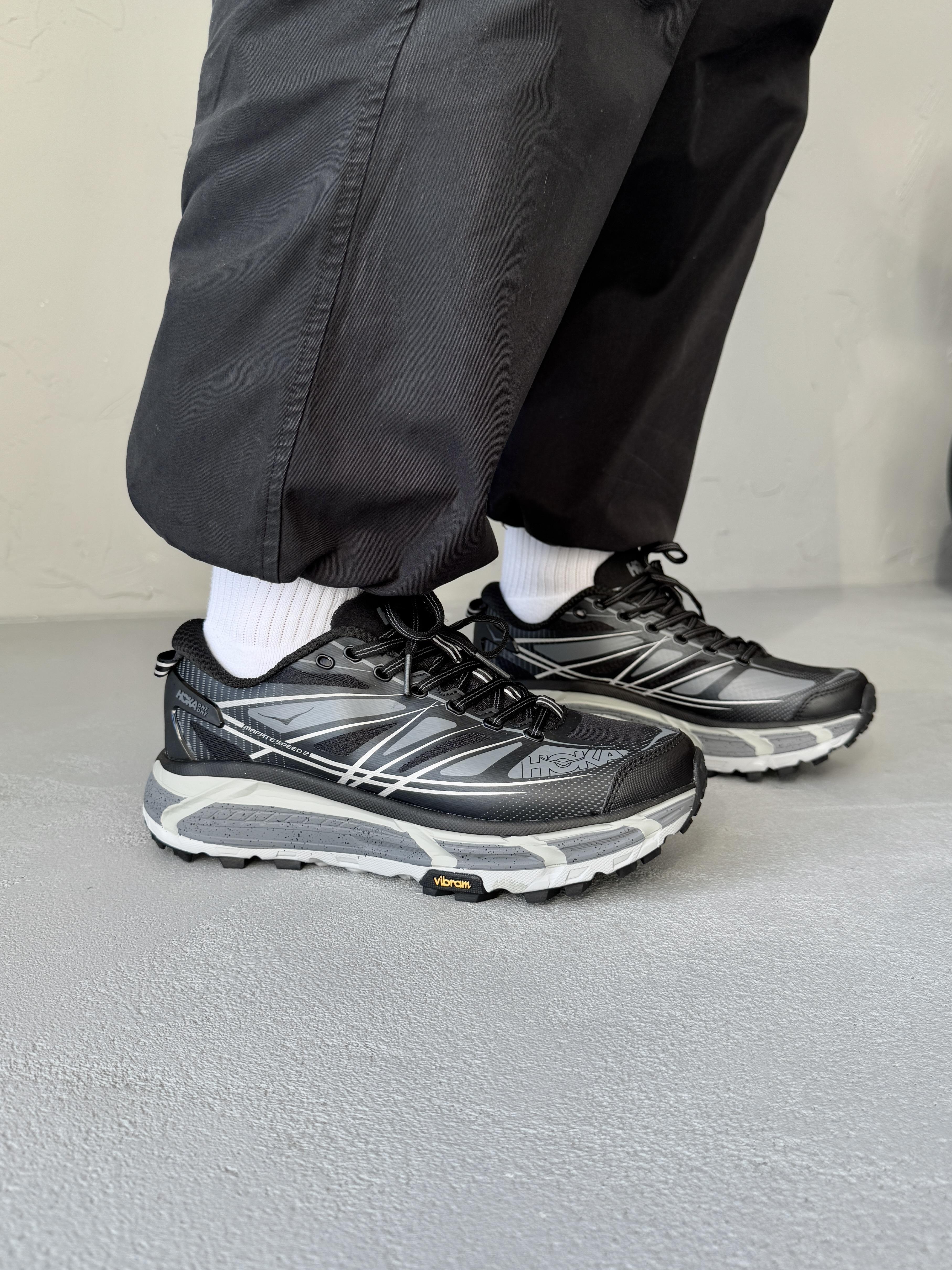 Hoka One One U Mafate Speed 2 Black Grey - изображение 4