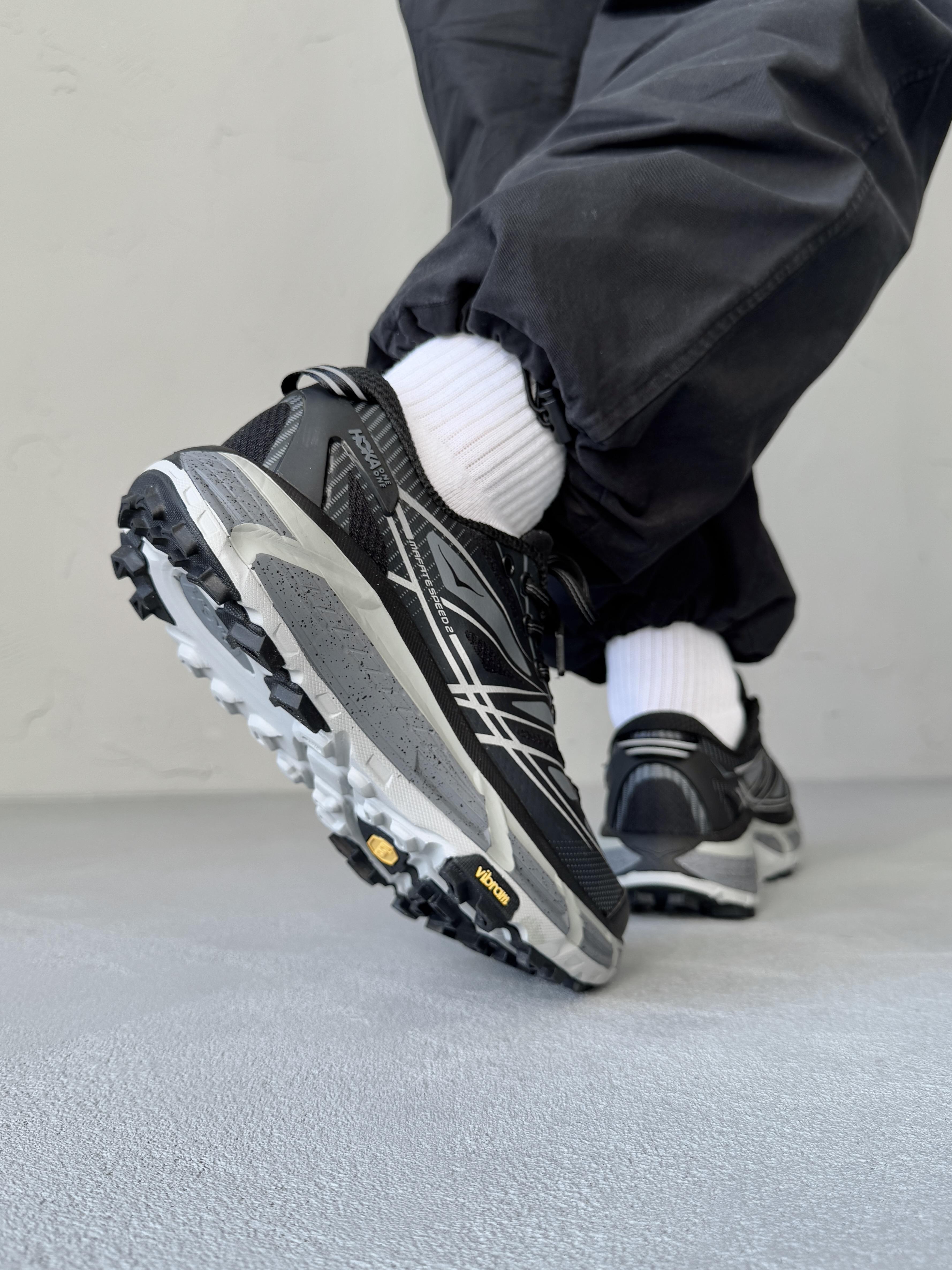 Hoka One One U Mafate Speed 2 Black Grey - изображение 6