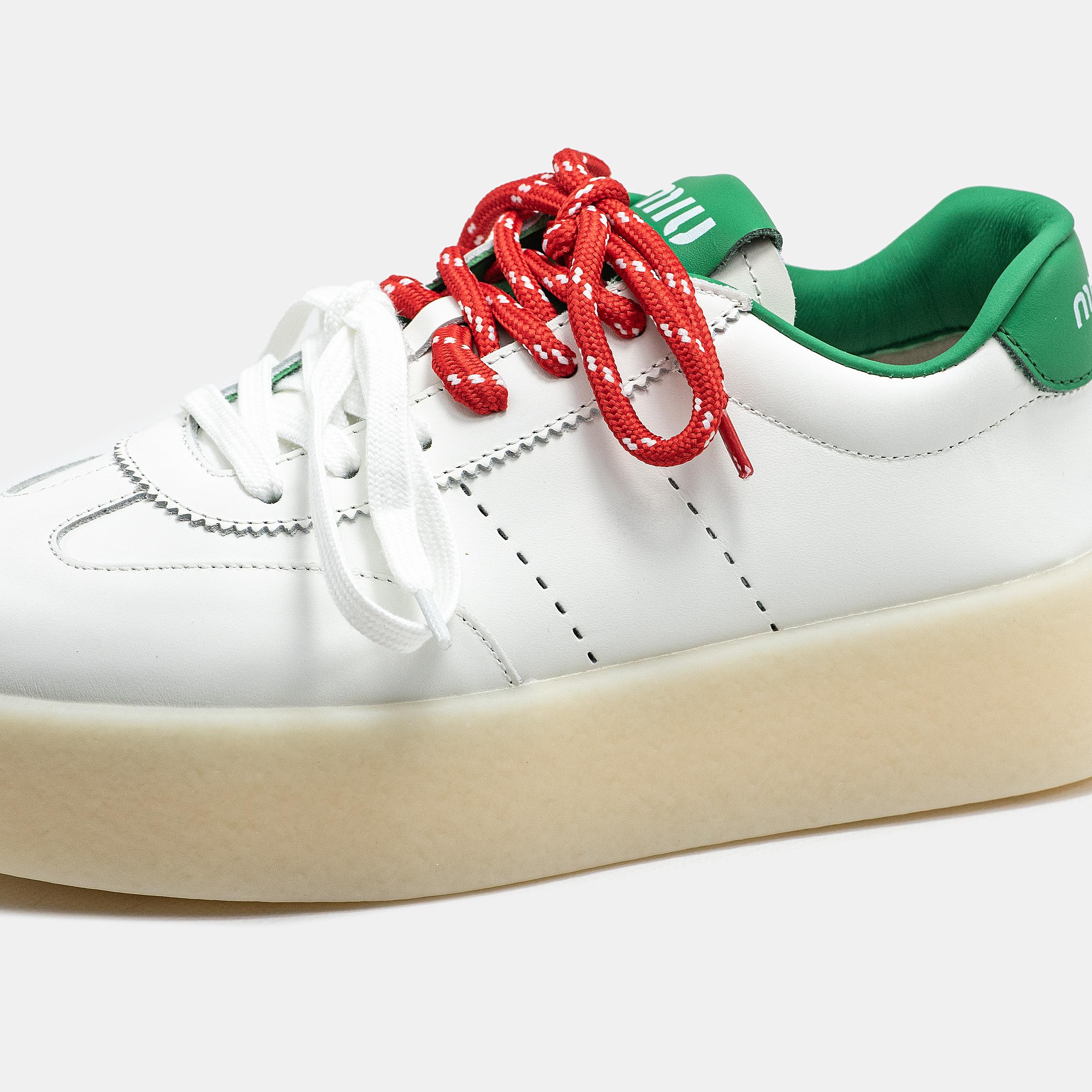 Miu Miu Platform Sneakers White Green Red - изображение 9