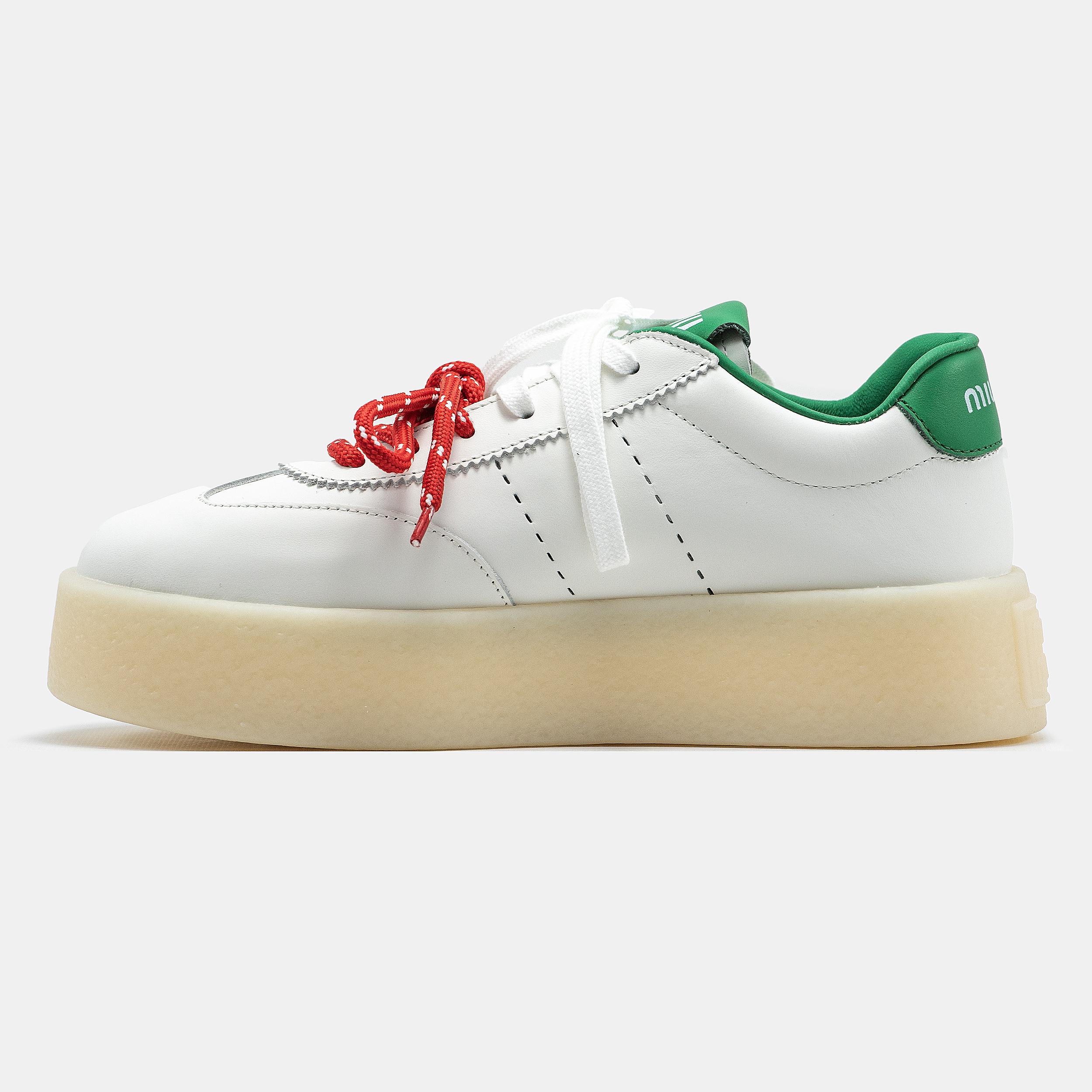 Miu Miu Platform Sneakers White Green Red - изображение 1