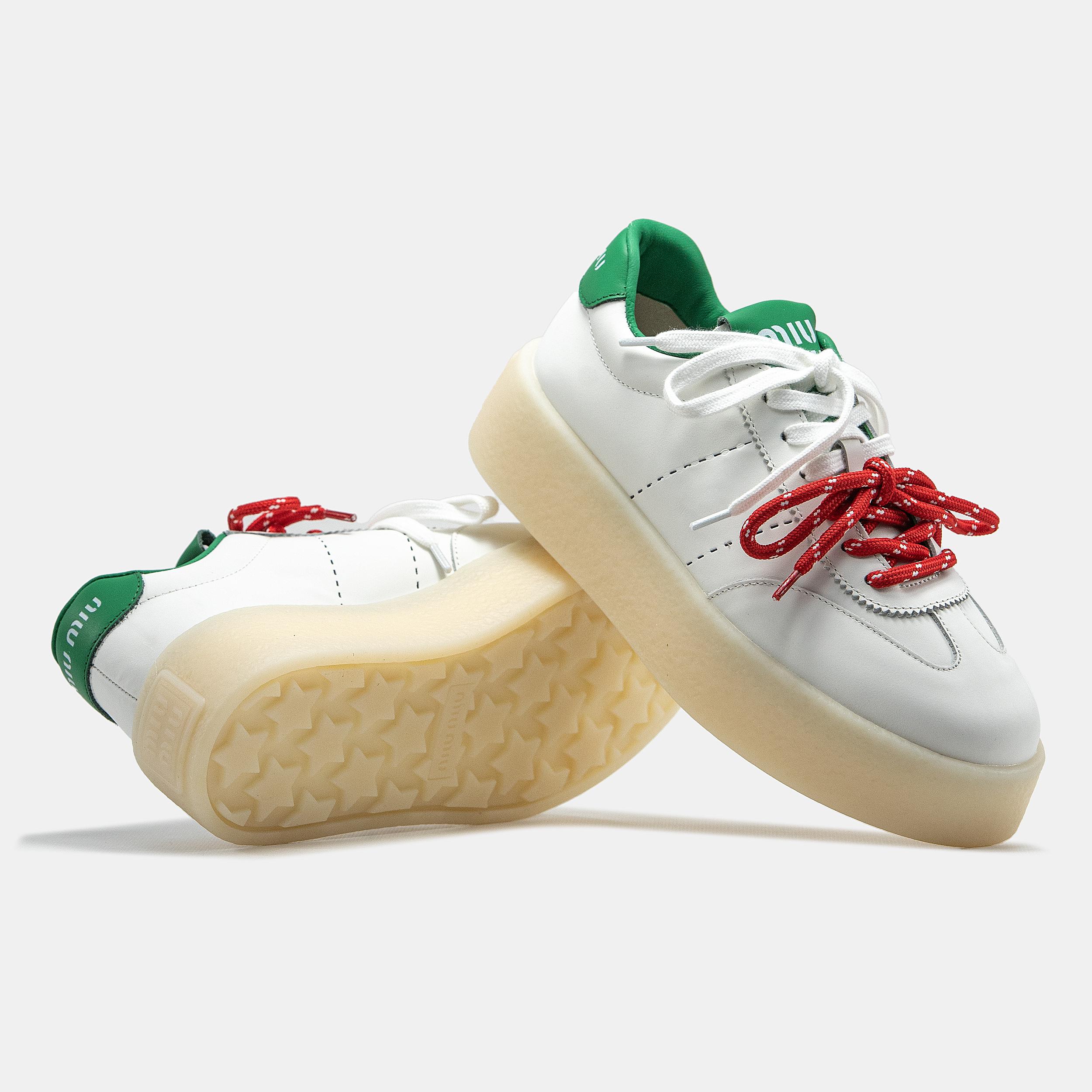 Miu Miu Platform Sneakers White Green Red - изображение 2